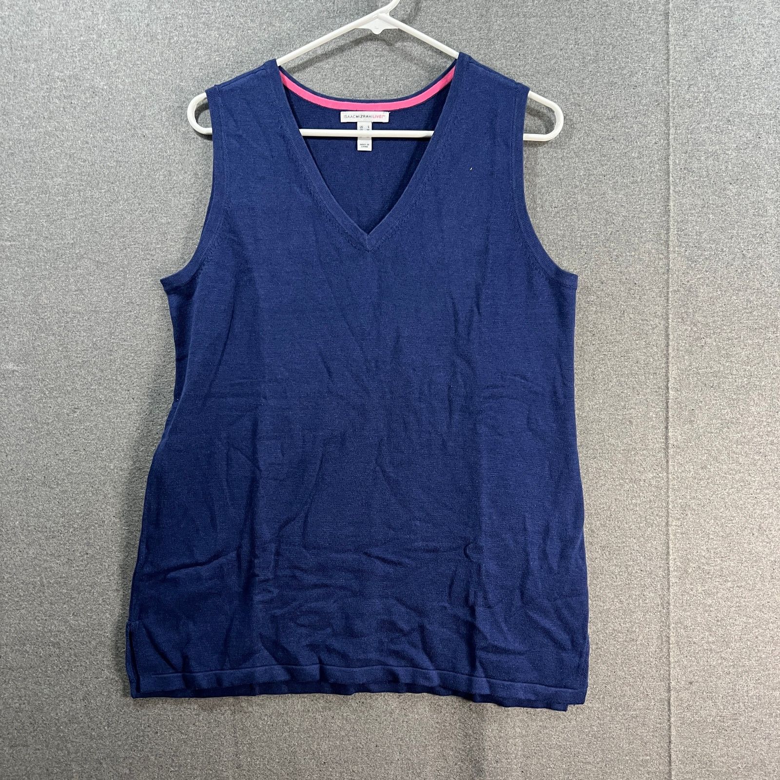 Isaac Mizrahi Isaac Mizrahi Live! V-Neck Sweater Tank Royal Size S / US 4 / IT 40 - 1 Thumbnail
