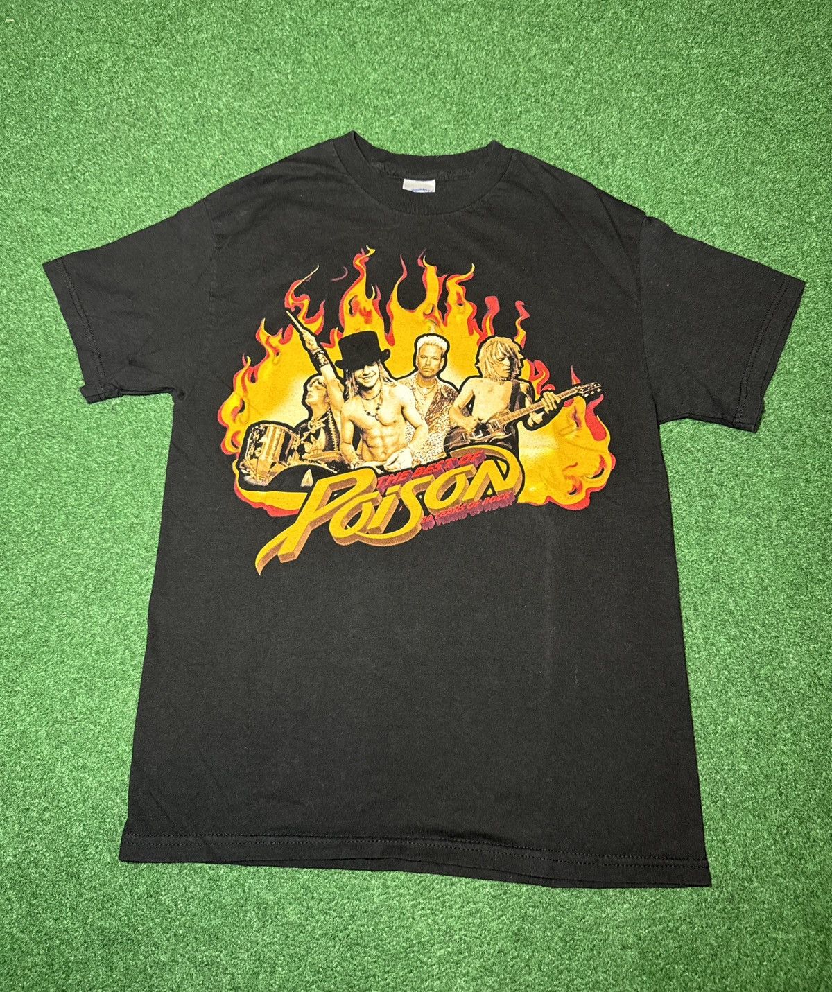 Band Tees Y2K Poison Flame Graphic Band Concert Tour Medium T Shirt Size US M / EU 48-50 / 2 - 1 Thumbnail