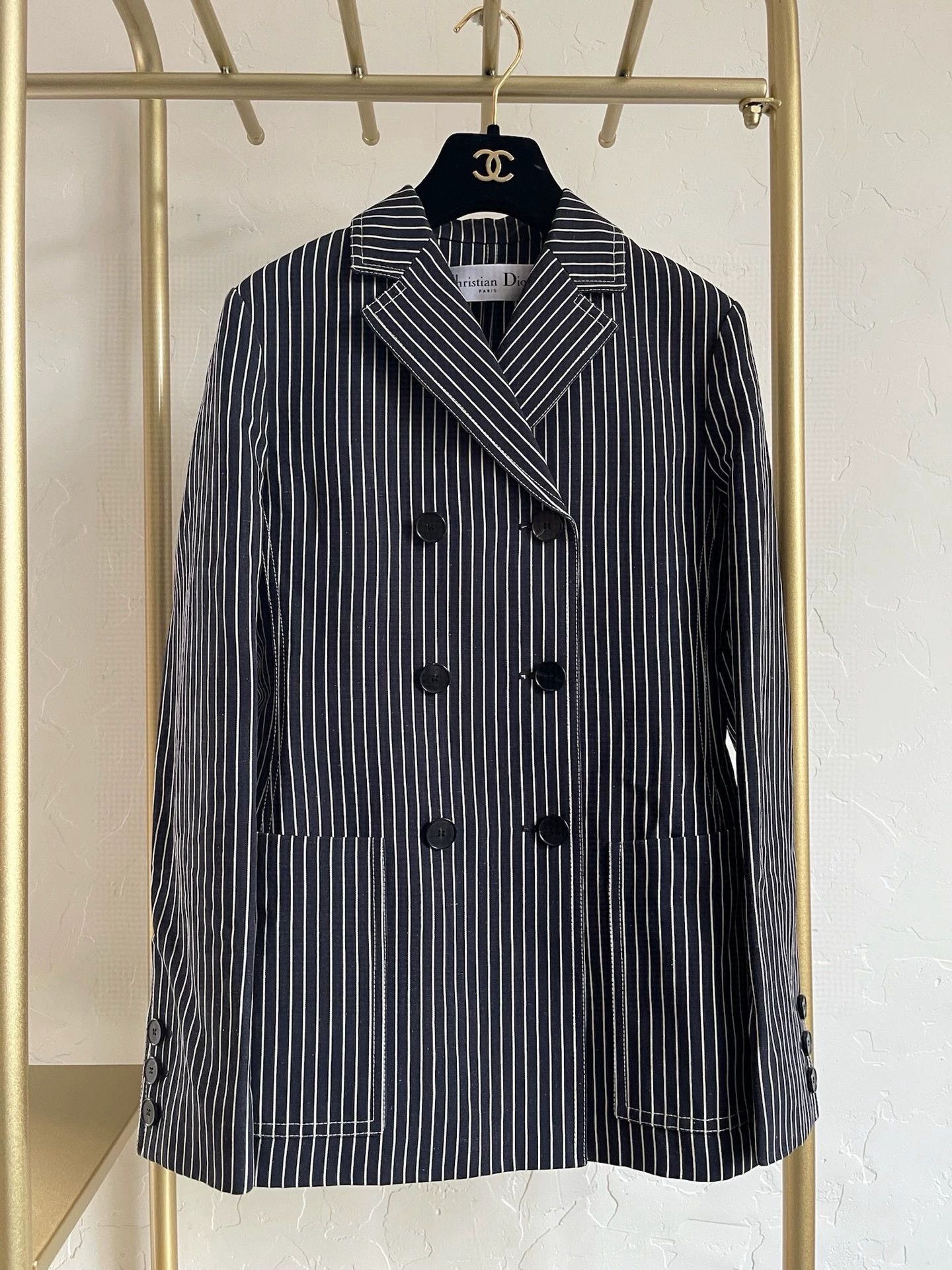 Dior Dior Black White Stripe Blazer FR34 - dmc Size US XS / EU 42 / 0 - 1 Thumbnail