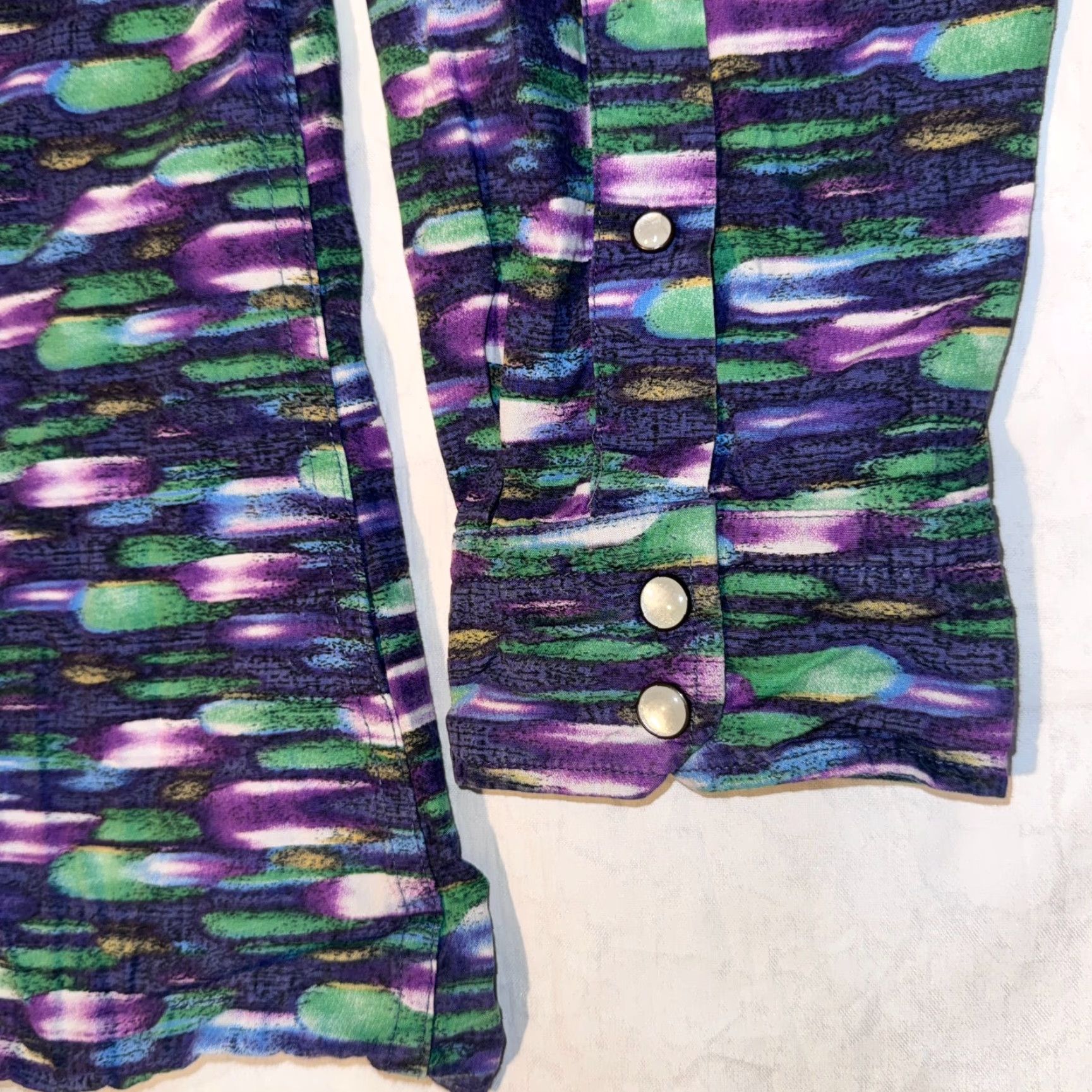 Cremieux Cremieux Shirt Button-Up XL Purple Cotton Art Print Logo Embroidered Classic Size US XL / EU 56 / 4 - 3 Thumbnail