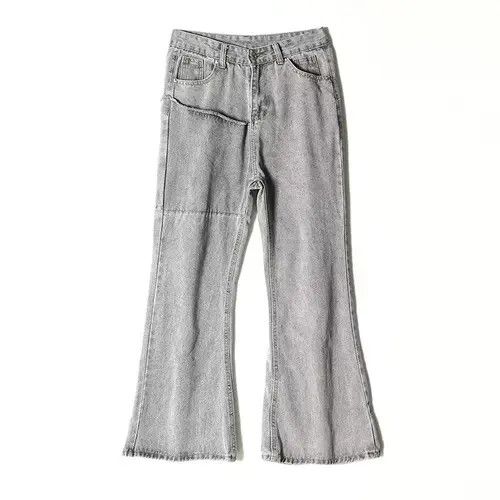 VIBE Gray Stacked Denim Jeans, Wide Leg Jeans, Flared Jeans Size US 33 - 5 Thumbnail
