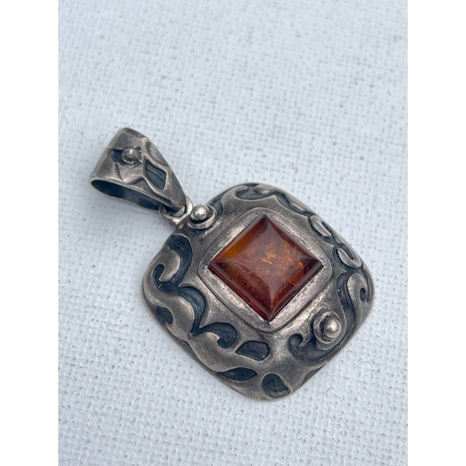 Vintage Silpada Sterling Silver Pendant Vintage Amber Size ONE SIZE - 3 Thumbnail