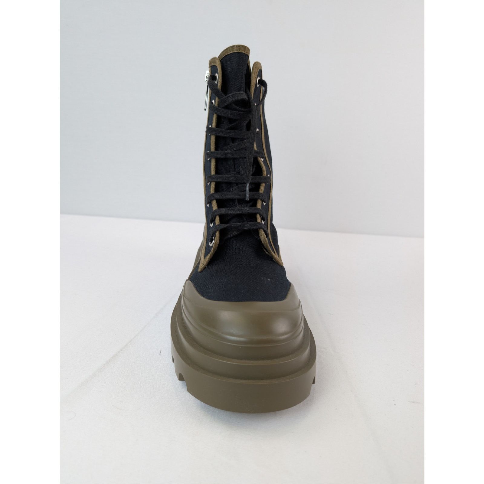 Bottega Veneta o1rshd1 Canvas Lace up Boots in Black Size US 10 / EU 43 - 13 Thumbnail