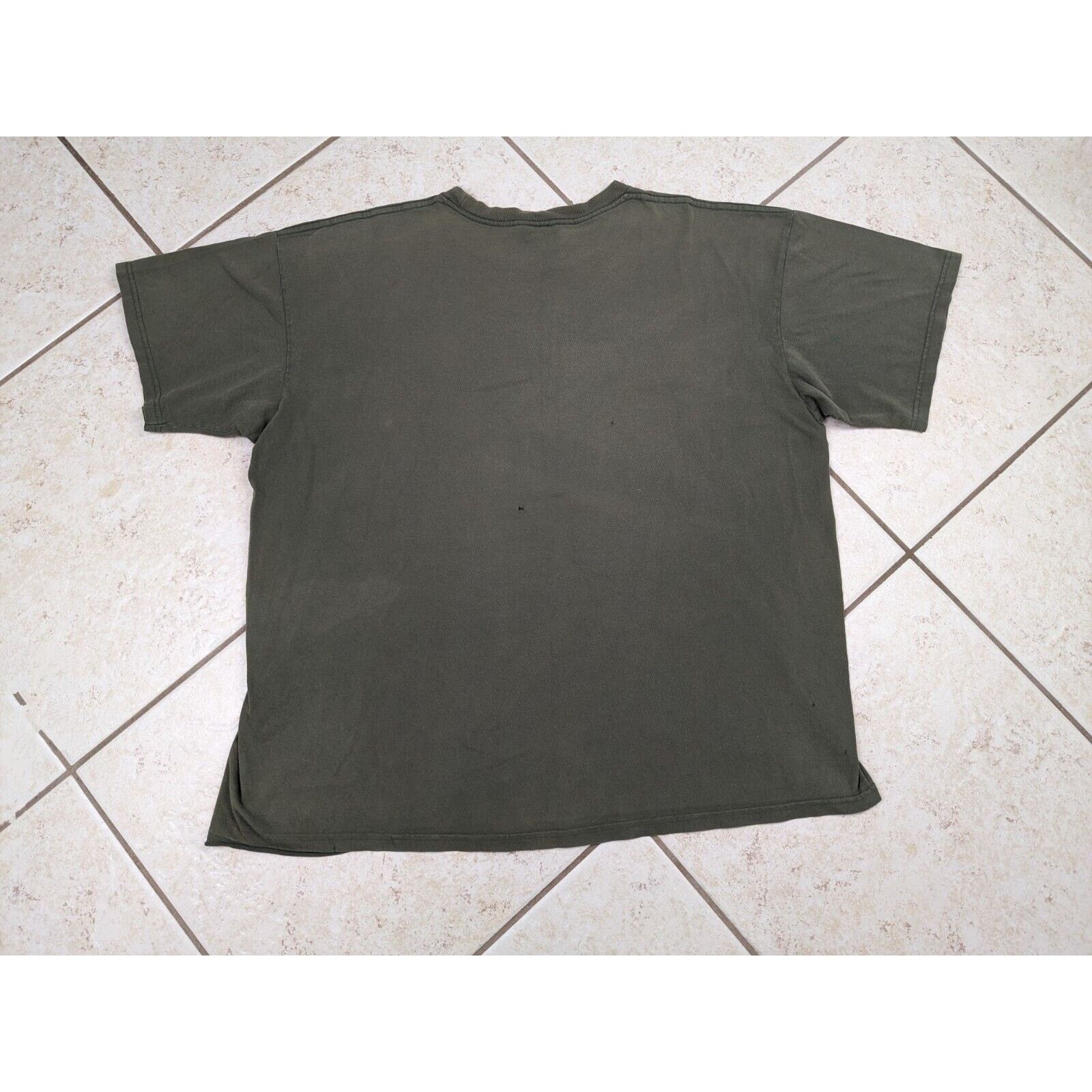 Nike Vtg Nike Shirt XL Olive Green Big Center Swoosh Check USA Size US XL / EU 56 / 4 - 14 Thumbnail