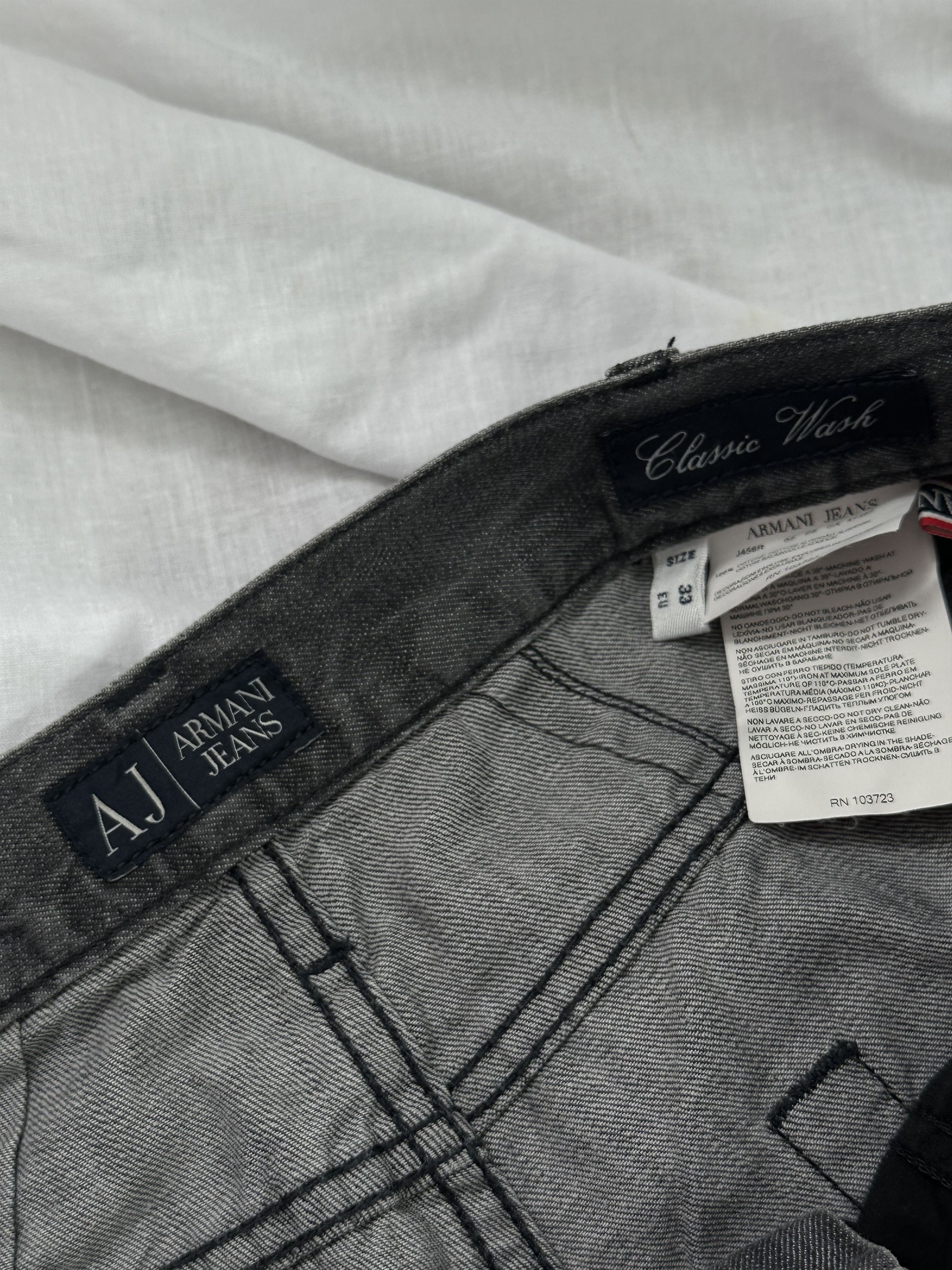 Armani × Giorgio Armani Armani jeans denim pants black gray Size US 33 - 7 Thumbnail