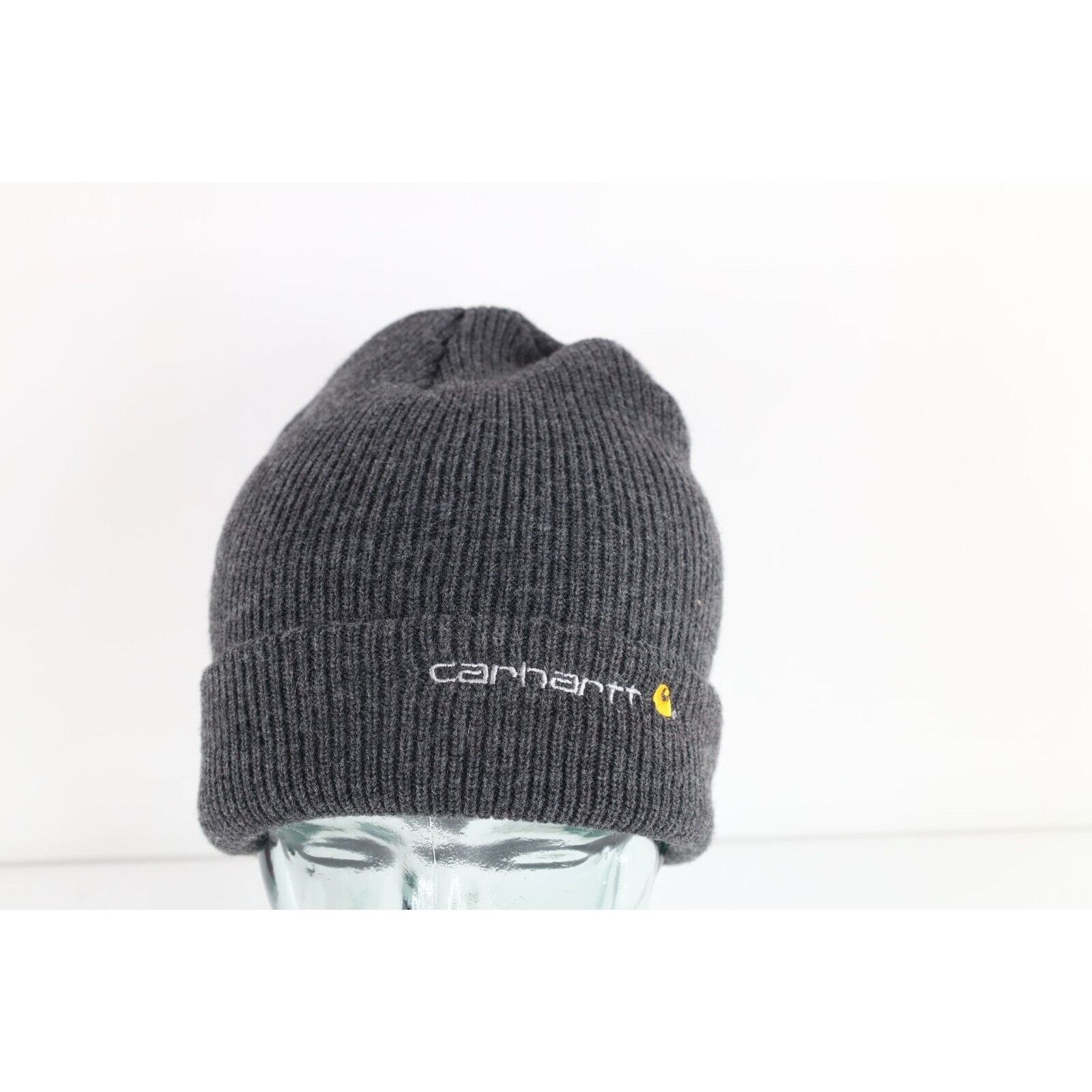 New Carhartt Spell Out Winter Beanie Hat White Carhartt New Carhartt Spell Out Box Logo Knit Winter Beanie  main image 2