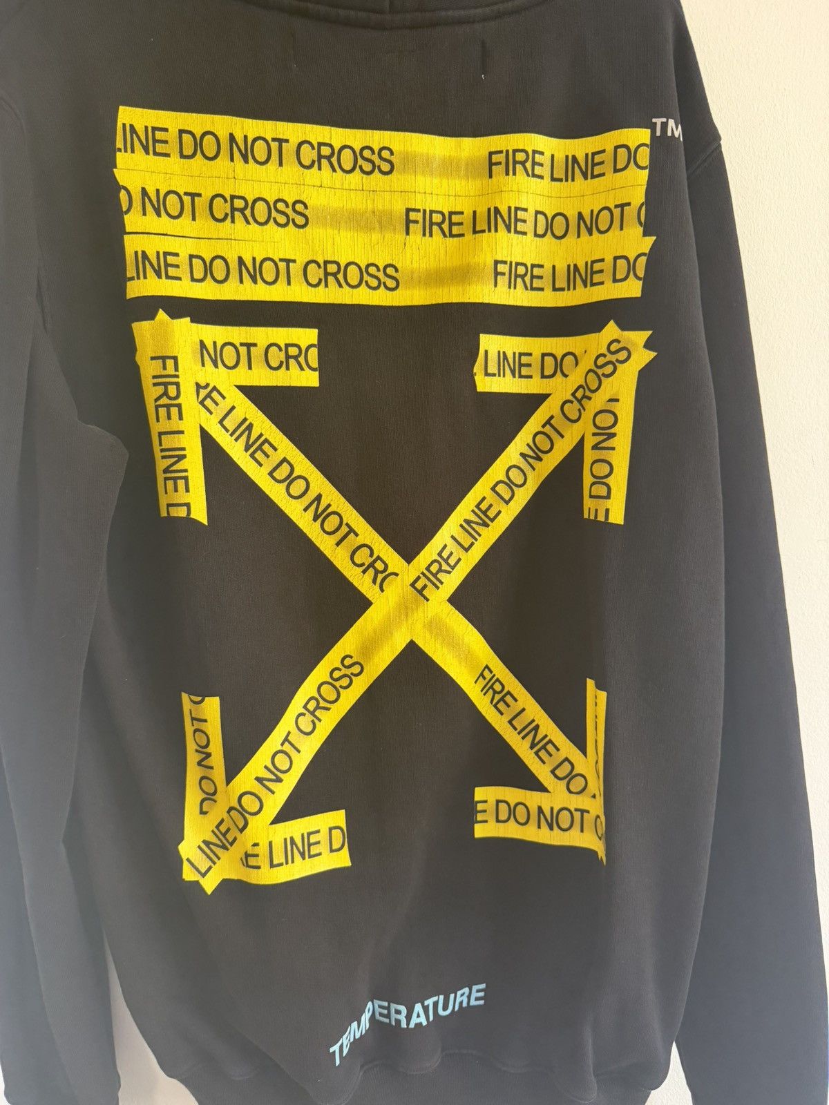 Off-White Off White Fire Do Not Cross Line Hoodie Size US M / EU 48-50 / 2 - 5 Thumbnail