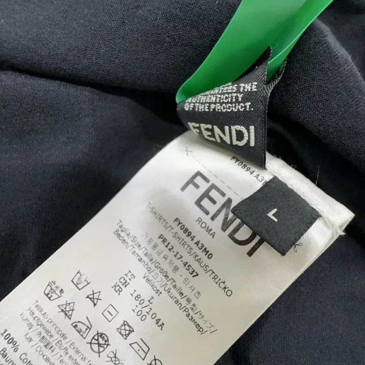 Fendi Fendi Black Rhinestone Pattern Short Sleeve T-Shirt -2507 Size US L / EU 52-54 / 3 - 3 Thumbnail