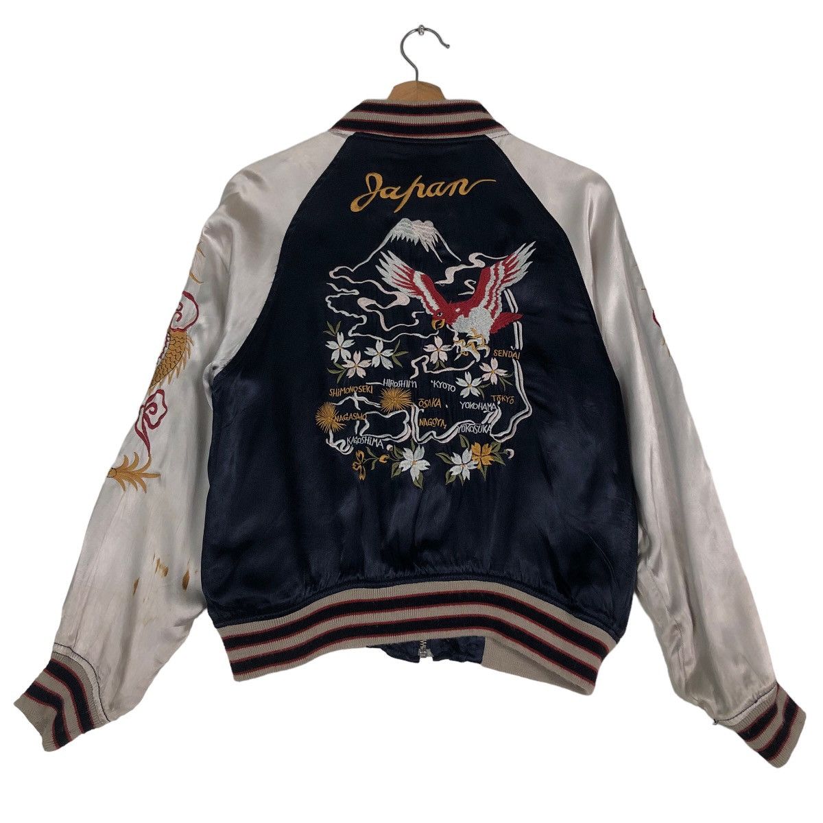 Japanese Brand 🔥Vintage Satin Sukajan Bomber Jacket Big Logo Houston USA Size US M / EU 48-50 / 2 - 8 Thumbnail