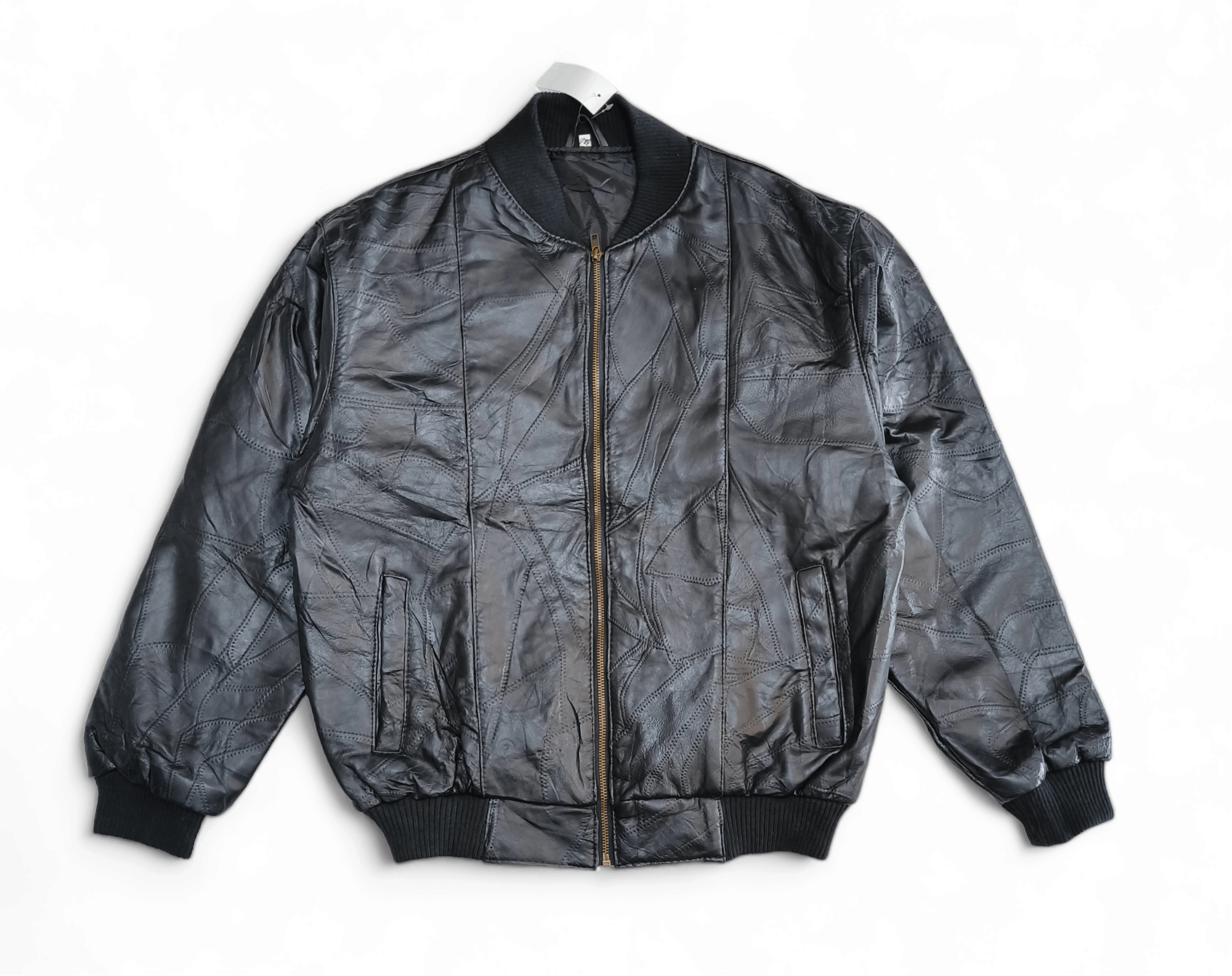 Japanese Brand Vintage Y2K Japanese Fashion Leather Jacket Patchwork Motifs Size US L / EU 52-54 / 3 - 2 Thumbnail