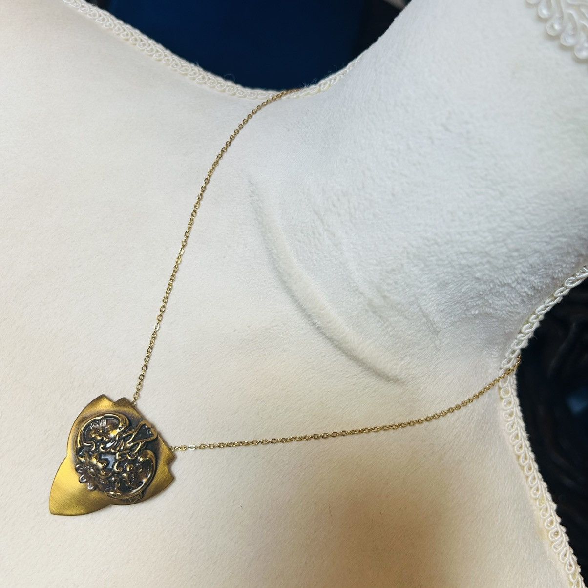 Handmade Handcrafted antique belt buckle pendant on chain necklace Size ONE SIZE - 1 Thumbnail