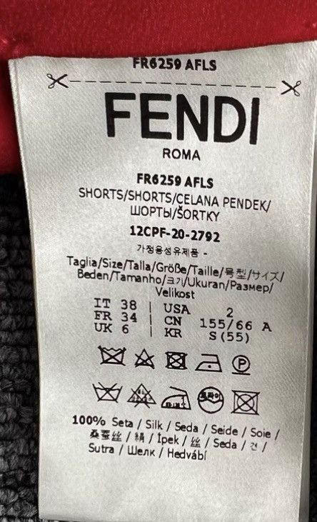 Fendi Fendi Double FF All-Over Print Silk Shorts K12 Size 26" / US 2 / IT 38 - 5 Thumbnail
