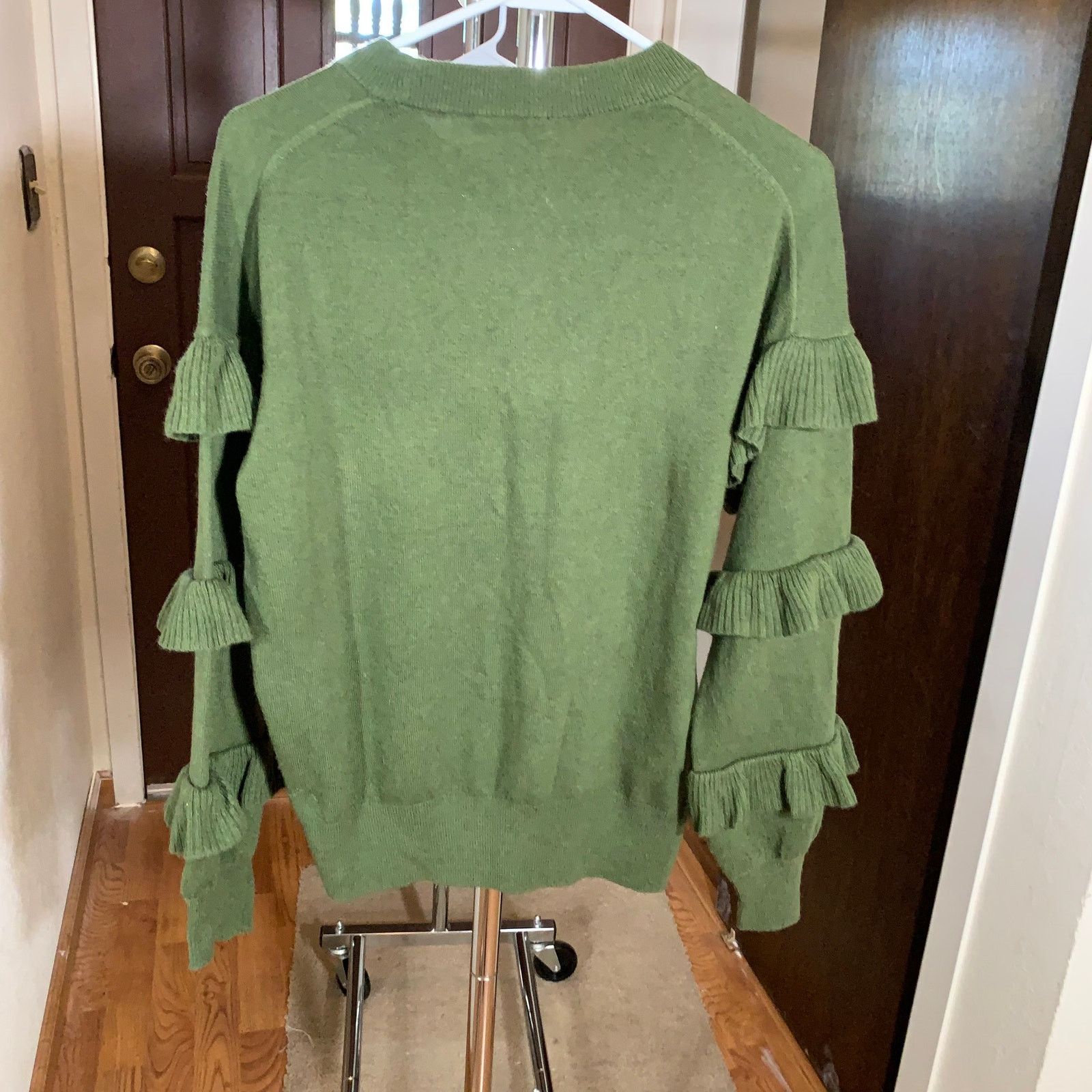 J.Crew J. Crew green wool blend Ruffle Sleeve sweater size S Size S / US 4 / IT 40 - 7 Thumbnail
