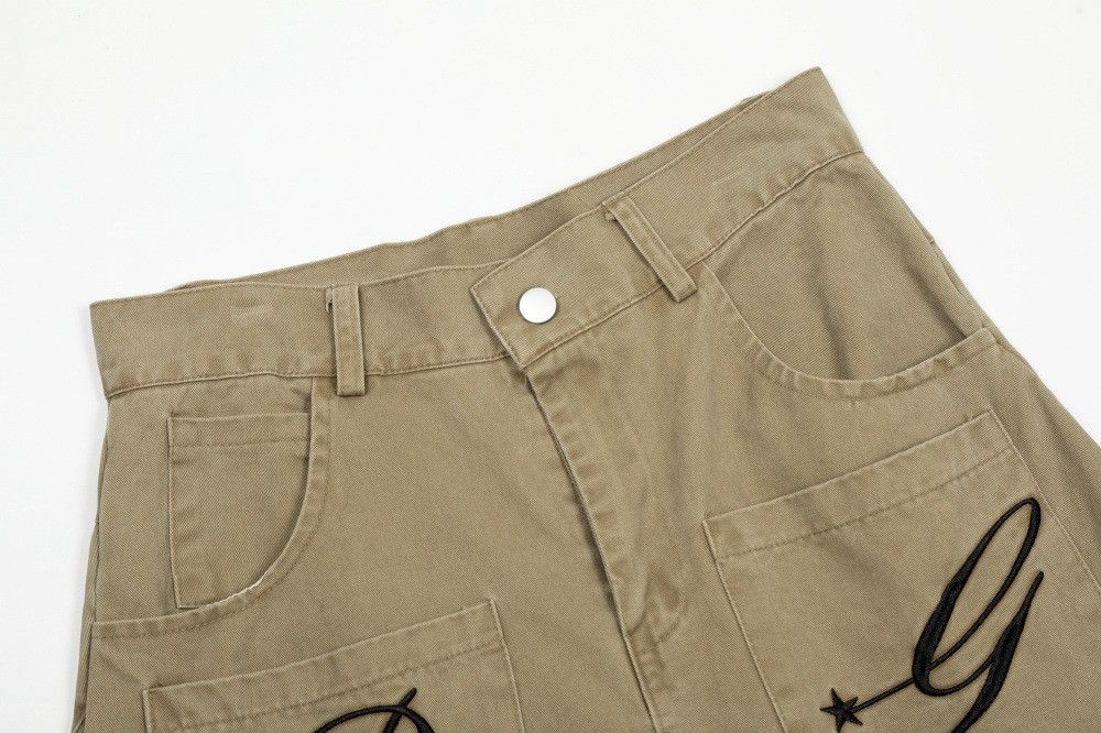 Vintage Men's embroidered loose washed workwear scimitar jeans Size US 32 / EU 48 - 3 Thumbnail