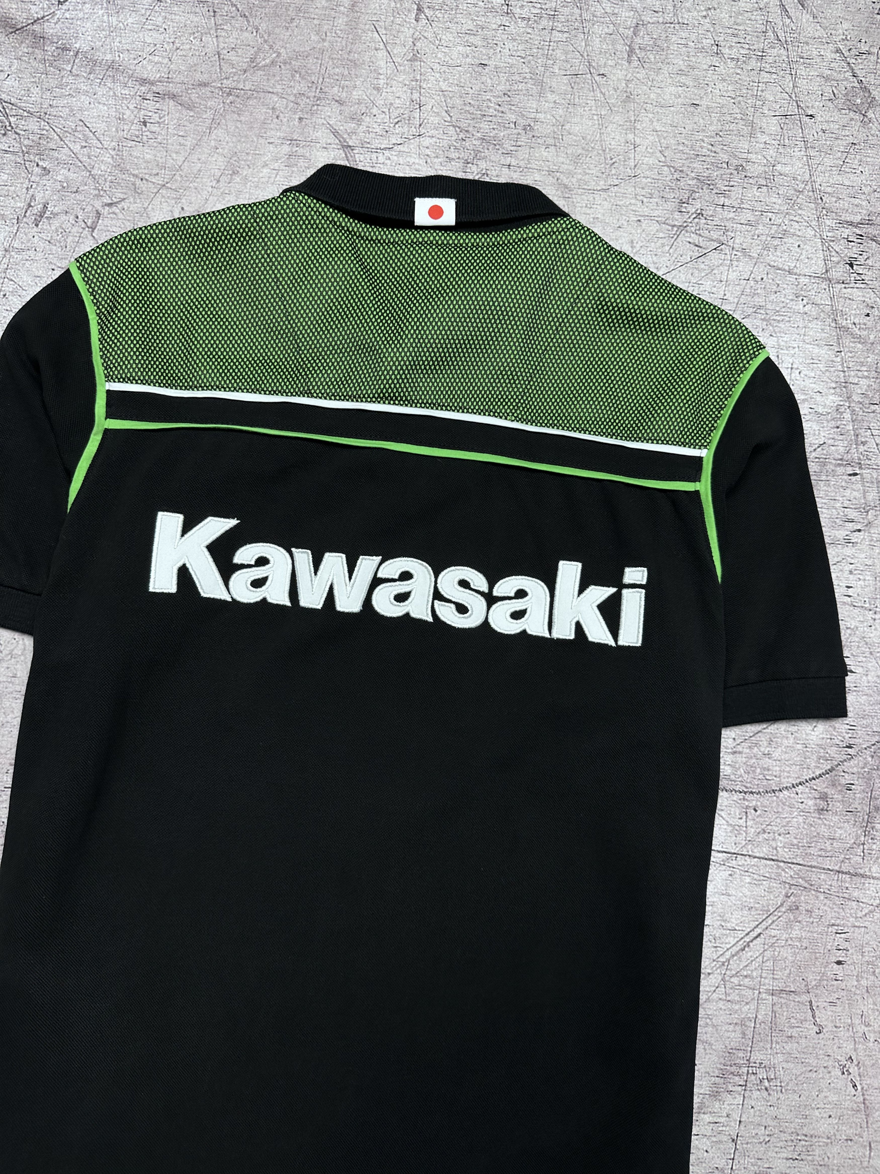 Japanese Brand × Vintage Kawasaki Racing Team Vintage Mens Polo Shirt Size US L / EU 52-54 / 3 - 7 Thumbnail