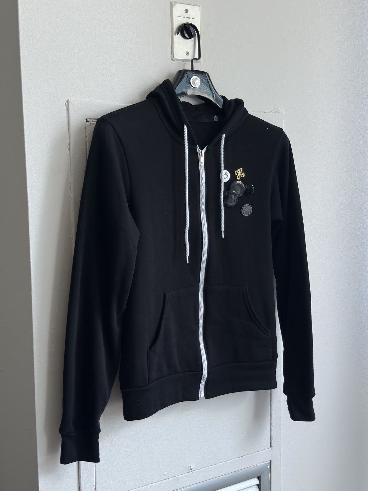 Other AA hedi slimane plain black slim zip front hoodie Size US S / EU 44-46 / 1 - 1 Thumbnail
