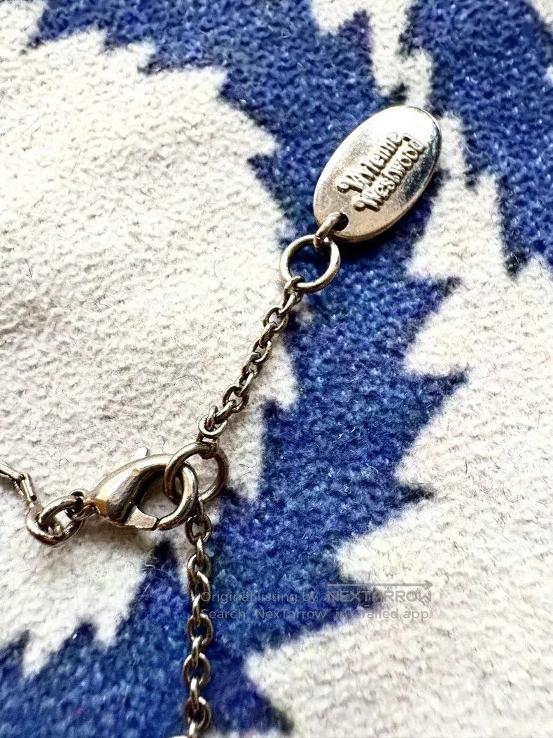 Vivienne Westwood Vivienne Westwood Vintage White Mother-of-Pearl Saturn Nec Size ONE SIZE - 4 Thumbnail
