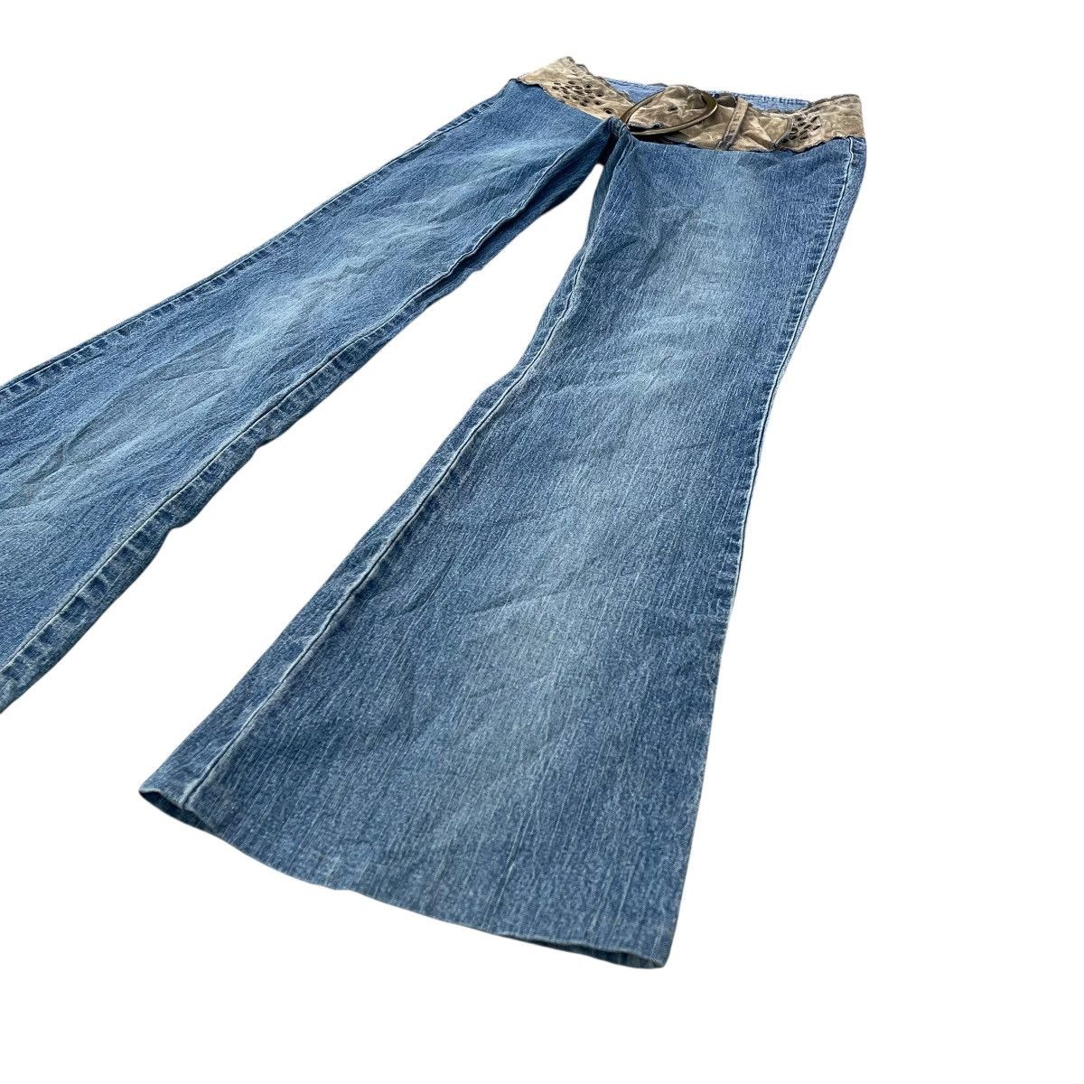 Hysteric Glamour ANGELS WASHED GENUINE LEATHER BELT FLARE PANTS Size 26" / US 2 / IT 38 - 4 Thumbnail