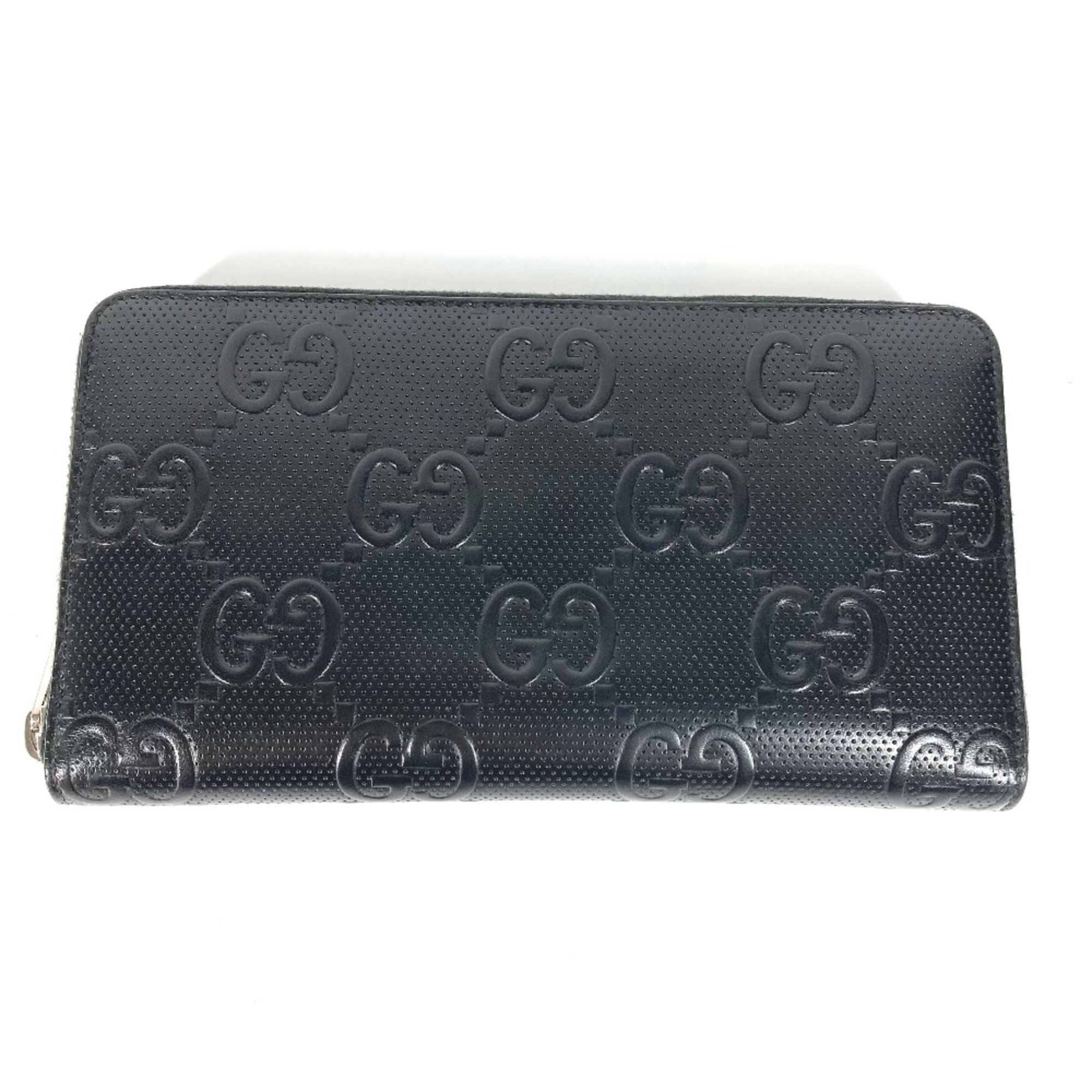 Gucci Gucci 625563 GG embossed long wallet Organizer Zip Around Long Wallet Black Size ONE SIZE - 1 Thumbnail