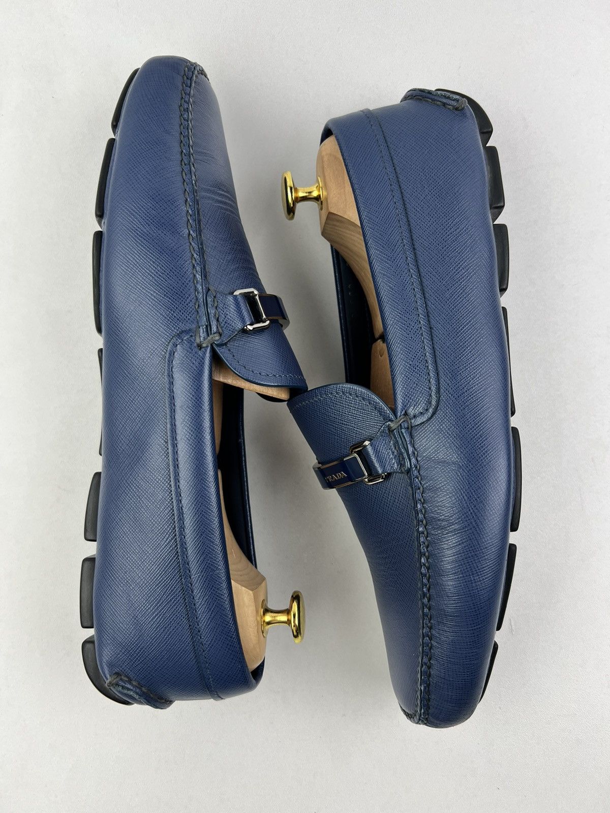 Prada PRADA Loafers Leather Saffiano Drivers Moccasins Shoes Logo Size US 9.5 / EU 42-43 - 13 Thumbnail