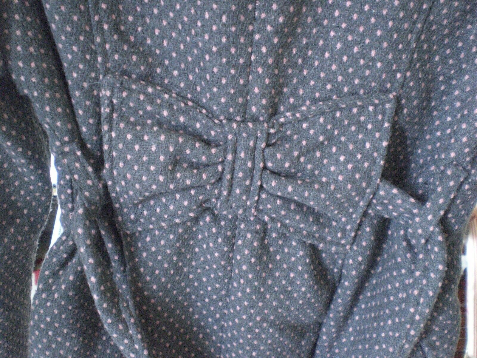 Other Wet Seal Jacket Coat Gray with Pink Dots LARGE Size L / US 10 / IT 46 - 5 Thumbnail