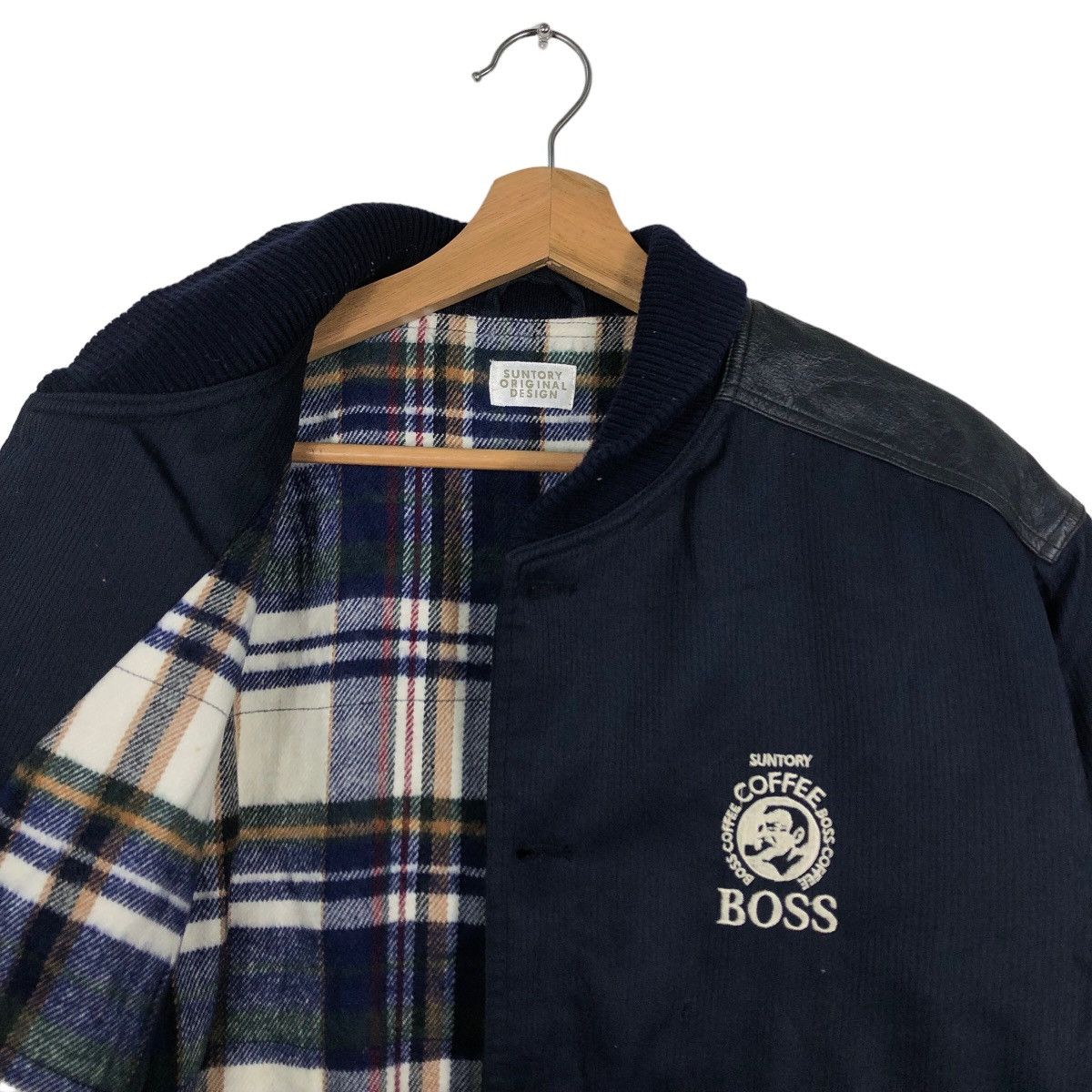 Japanese Brand 🔥90s Vintage Wool Bomber Jacket Suntory Coffee Boss Blanket Size US M / EU 48-50 / 2 - 9 Thumbnail