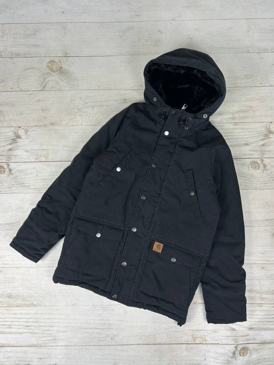 Carhartt Carhartt WIP Trapper Parka Black – Rugged Winter Jacket