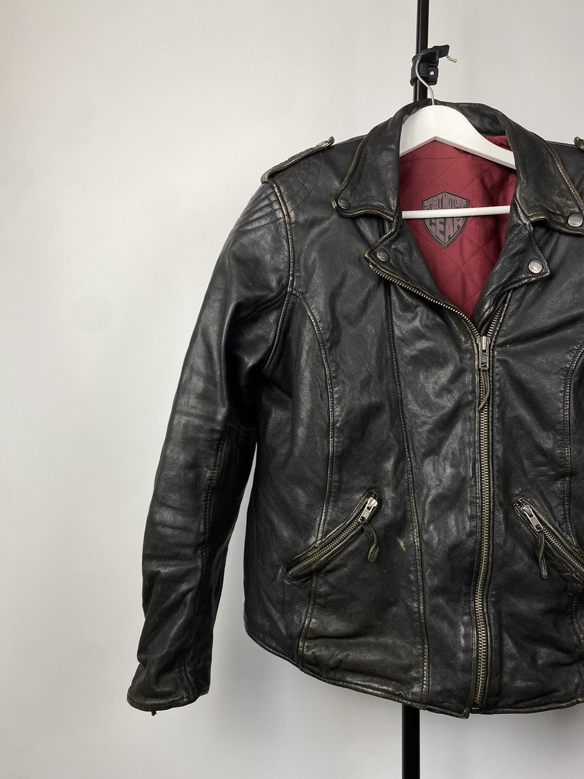 Other 🔥SPIRIT MOTORS RACING TRUE LEATHER JACKET 50-42 Size Size US M / EU 48-50 / 2 - 3 Thumbnail