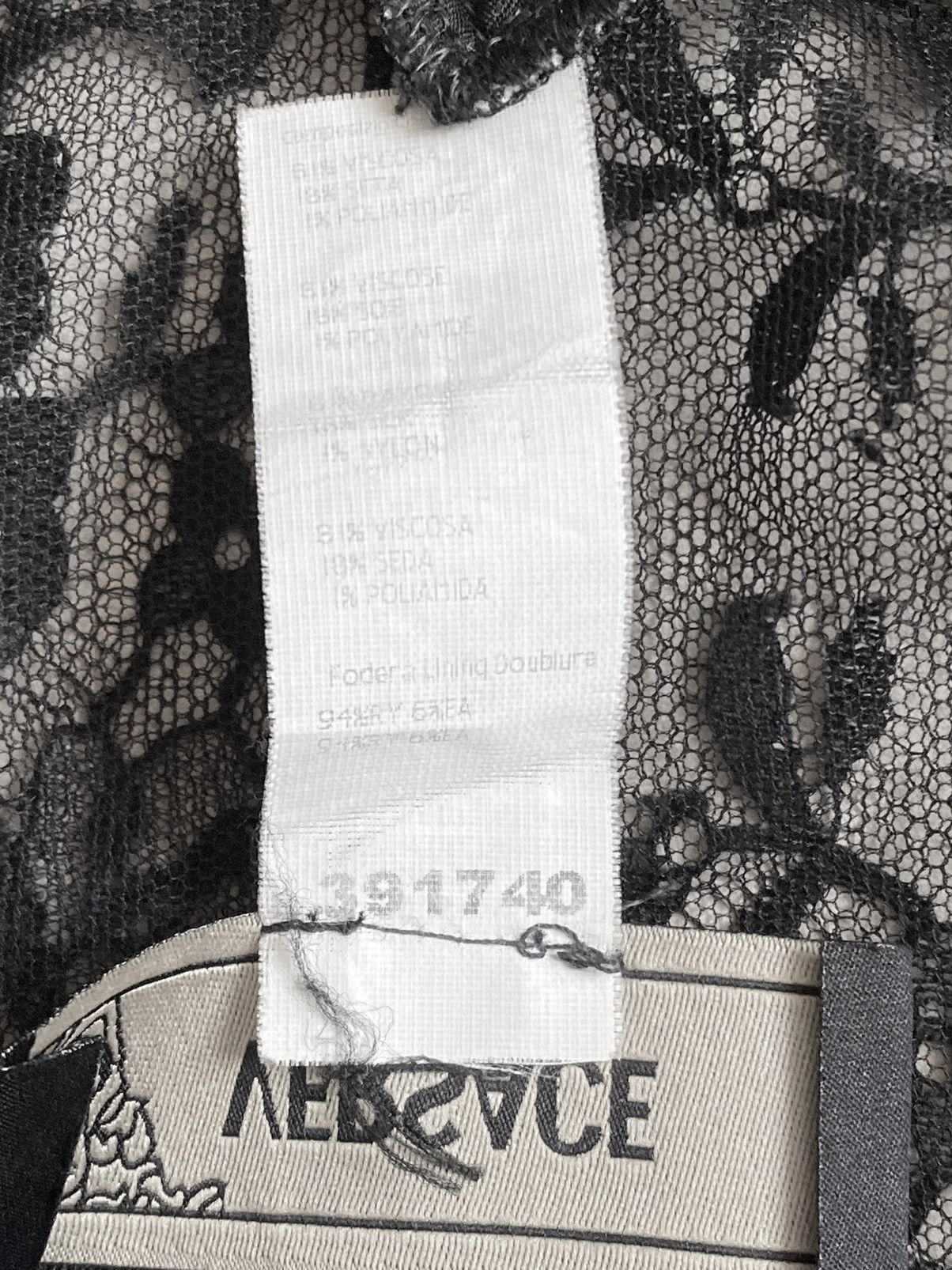 Versace S/S 1996 Gianni Versace black and white pattern velvet dress Size S / US 4 / IT 40 - 6 Thumbnail
