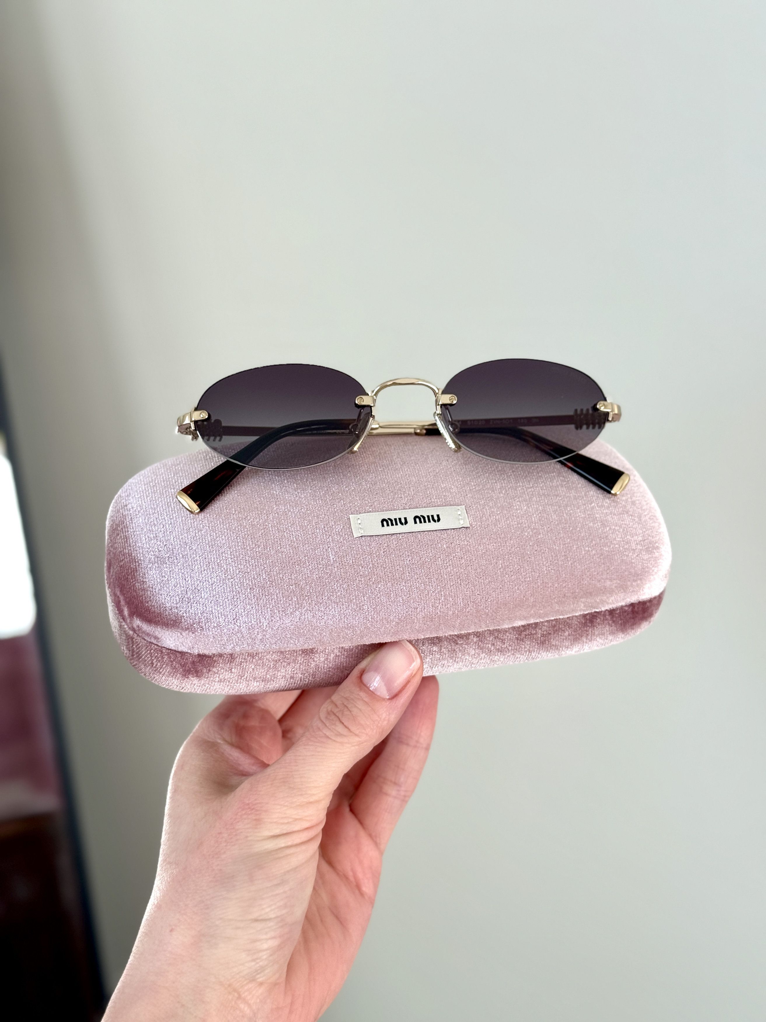 Miu Miu Miu Miu Women Sunglasses Oval MUA54S ZVN5D1 NEW AUTHENTIC Size ONE SIZE - 2 Thumbnail