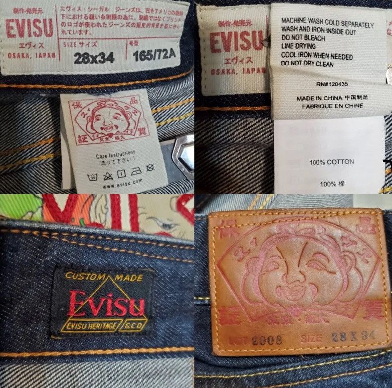 Evisu Jeans denim blu Evisu Osaka Giappone da uomo Size US 28 / EU 44 - 6 Thumbnail