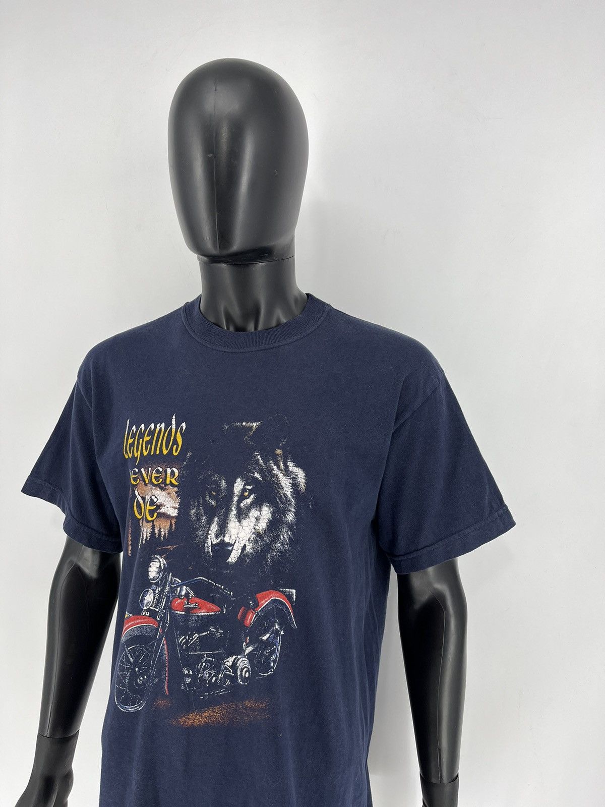 Harley Davidson × West Coast Choppers Vintage 90s Choppers "Legends Never Die" Streetwear Tshirt Size US XL / EU 56 / 4 - 4 Thumbnail