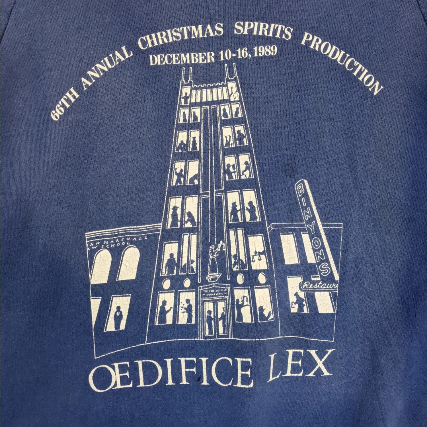 Edifice Japan Vintage 80's 1989 OEDIFICE LEX Christmas Spirits Sweatshirt Size US XL / EU 56 / 4 - 3 Thumbnail