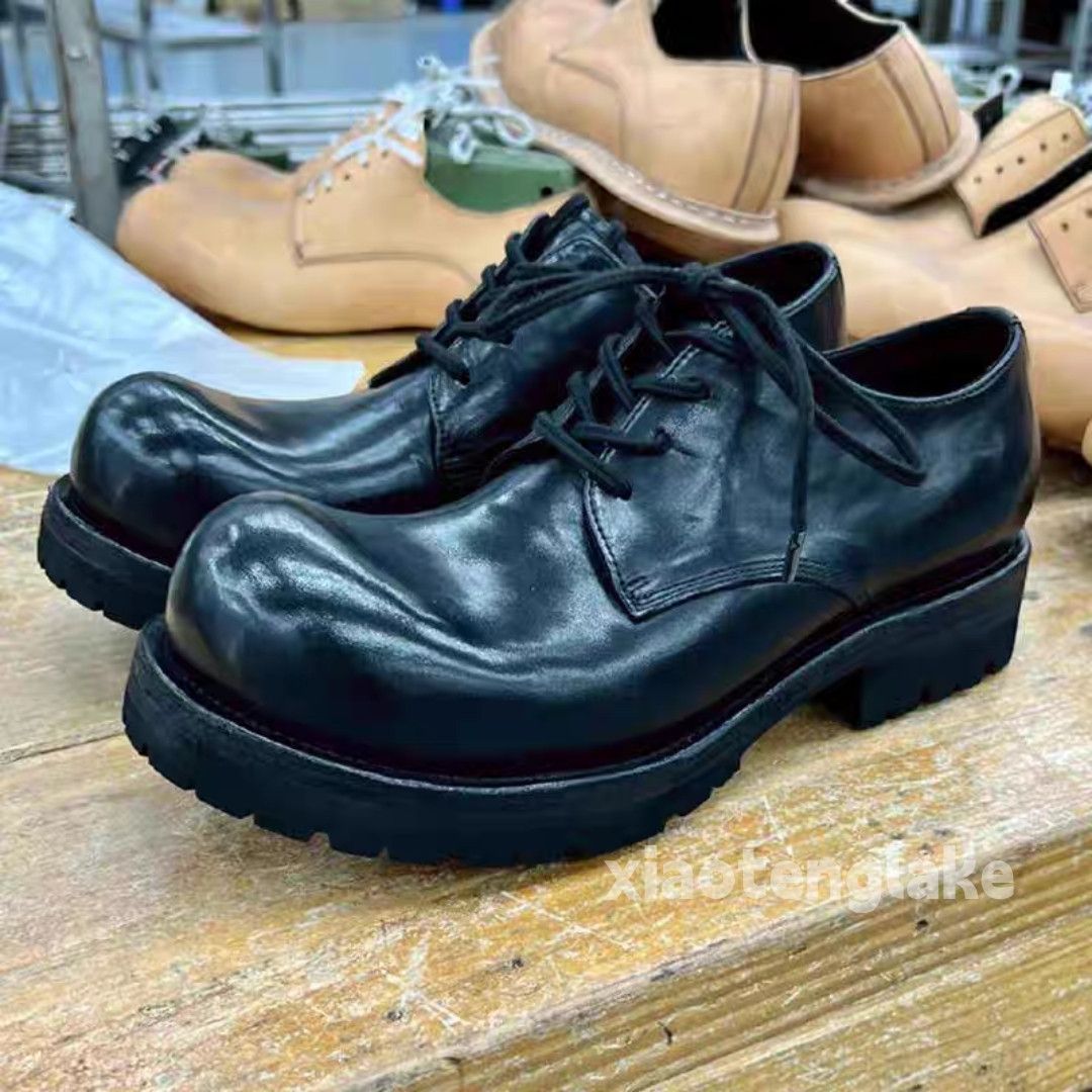 Vintage Utility punk yuppie grunge derby big head leather shoes Size US 12 / EU 45 - 6 Thumbnail