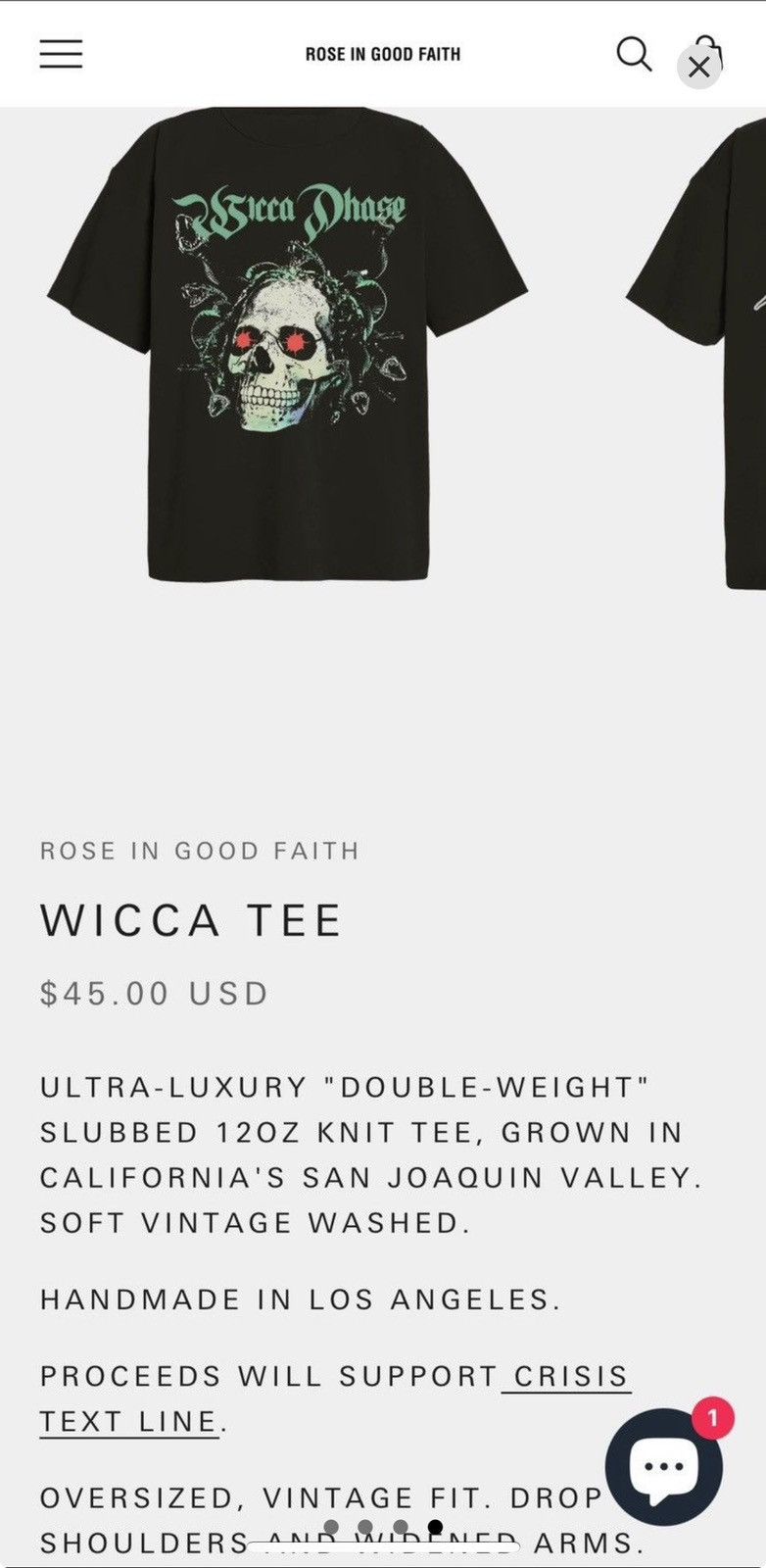 ROSE IN GOOD FAITH ROSE IN GOOD FAITH x WICCA PHASE TEE Size US XL / EU 56 / 4 - 4 Thumbnail