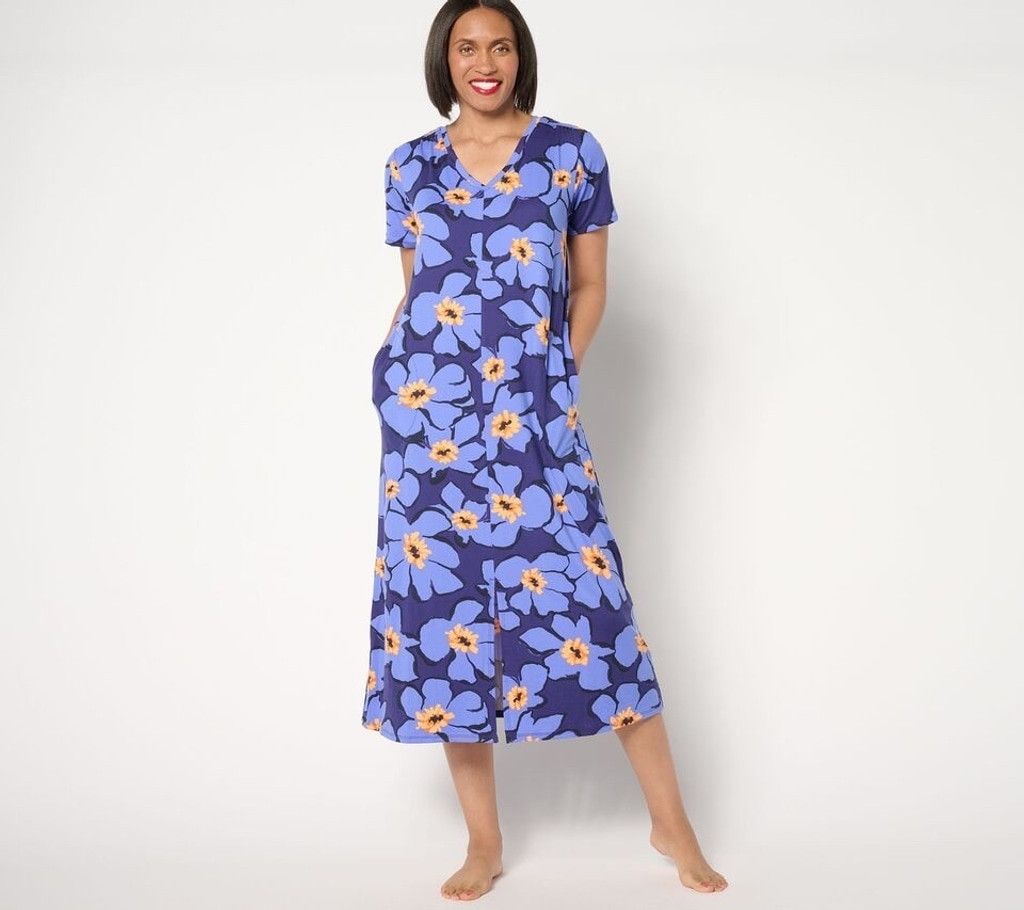 Other Stan Herman Short Sleeve Maxi Dress size large Size L / US 10 / IT 46 - 1 Thumbnail