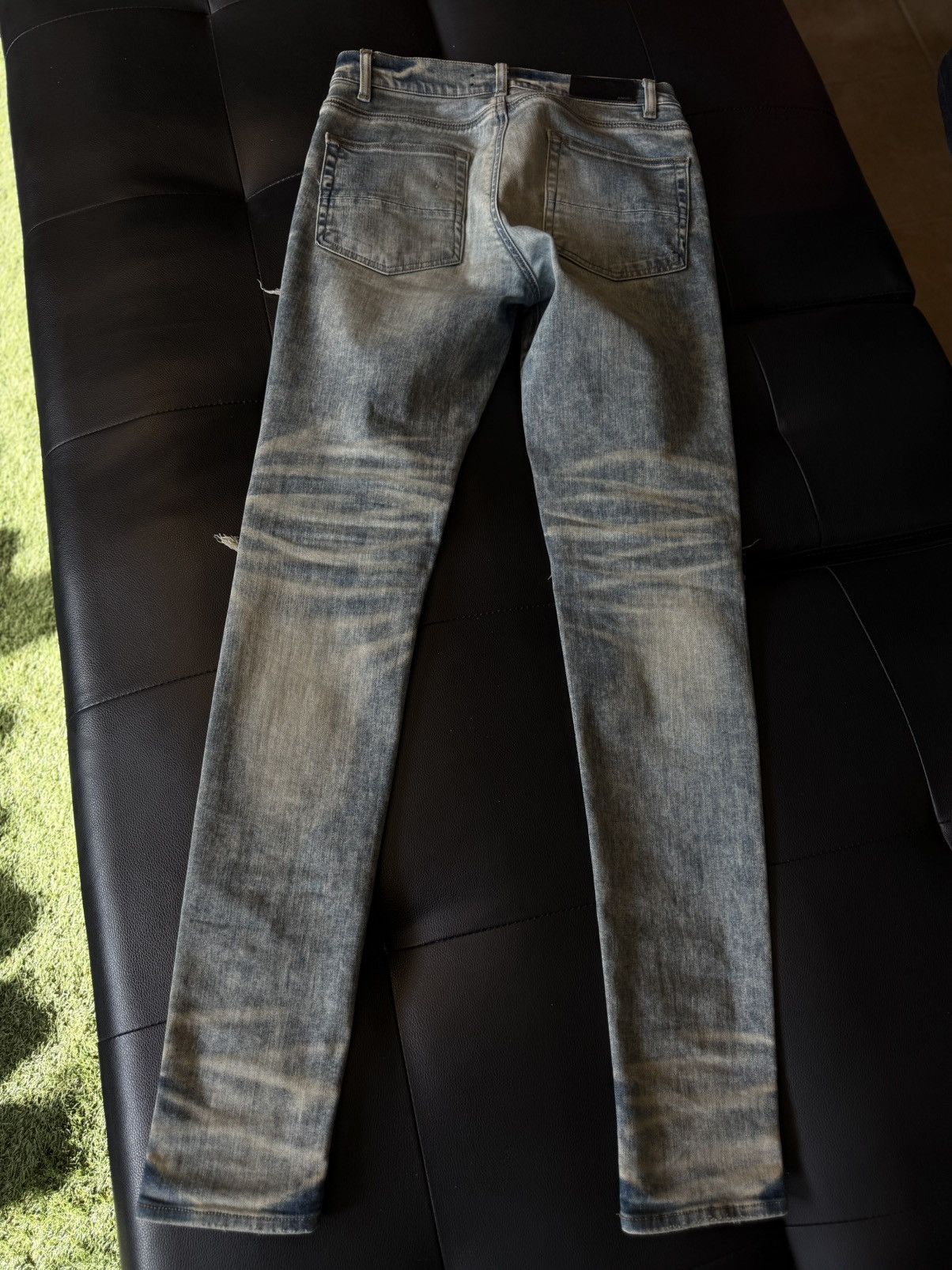 Amiri Amiri Blue Jeans Black Bandanna Patch Size 31 Flawless 🧼 Size US 31 - 8 Thumbnail