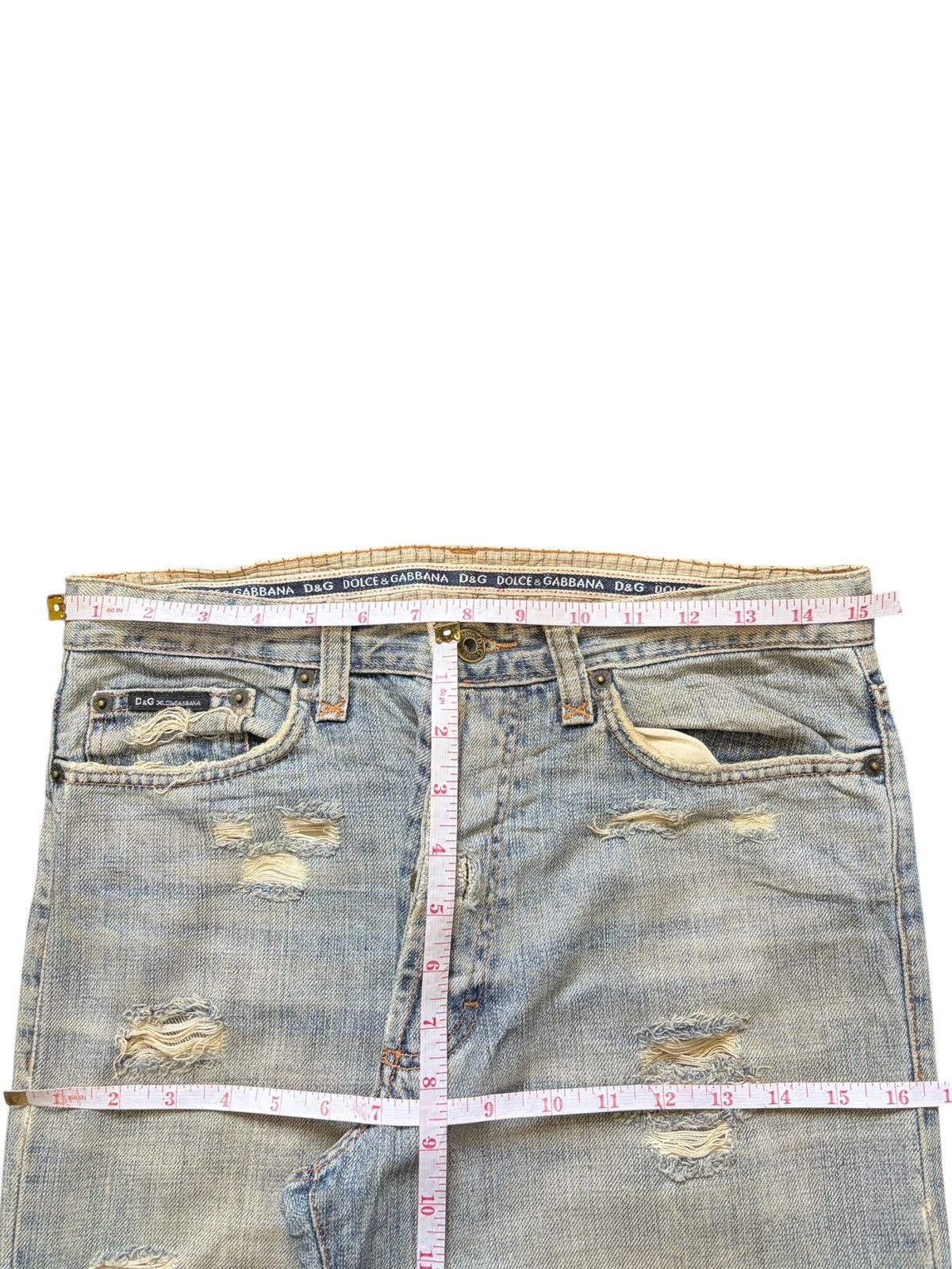 Dolce & Gabbana Vintage / Y2K Dolce Gabbana Mud Wash Distressed Jeans Size US 30 / EU 46 - 6 Thumbnail