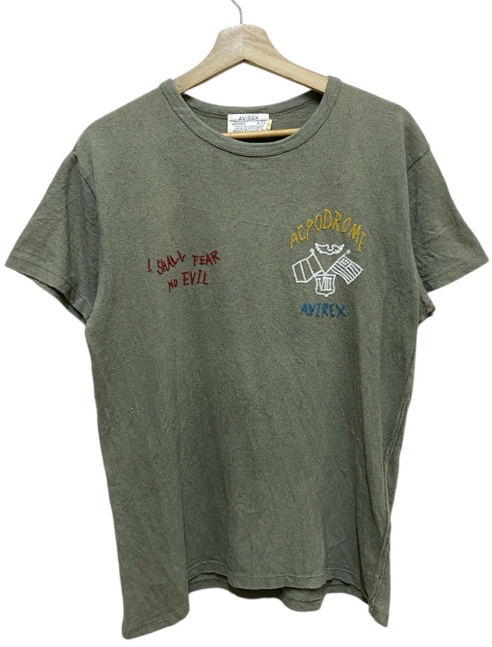 Avirex Avirex Aerodrome Embroidered Crewneck Tee Size US M / EU 48-50 / 2 - 1 Thumbnail