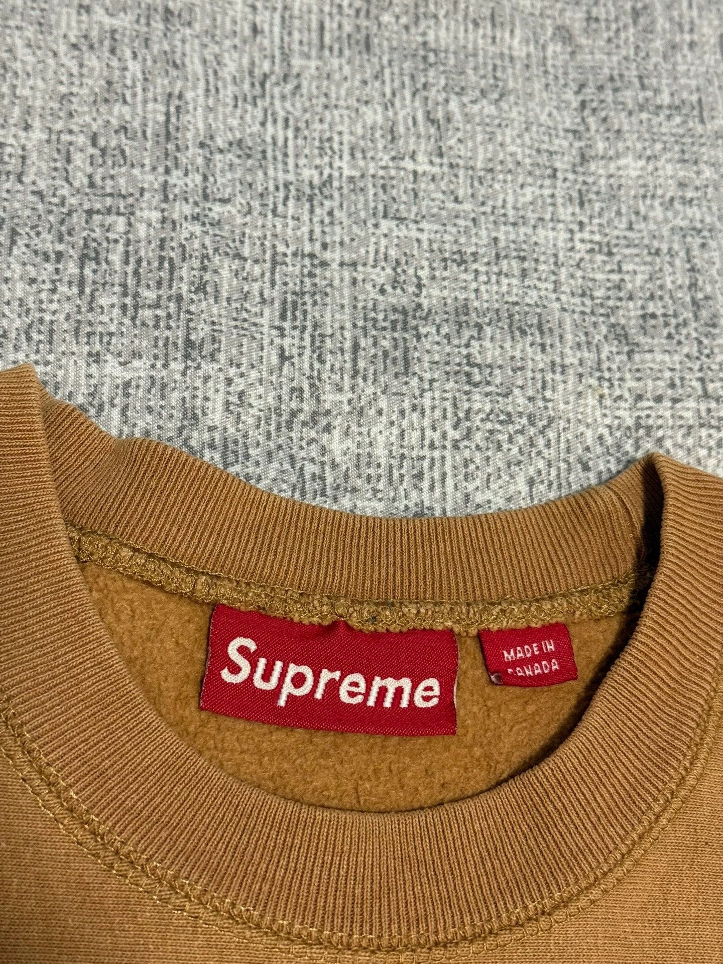 Supreme Supreme 2005 Box Logo Crew Khaki/Chocolate Mint M Size US M / EU 48-50 / 2 - 3 Thumbnail