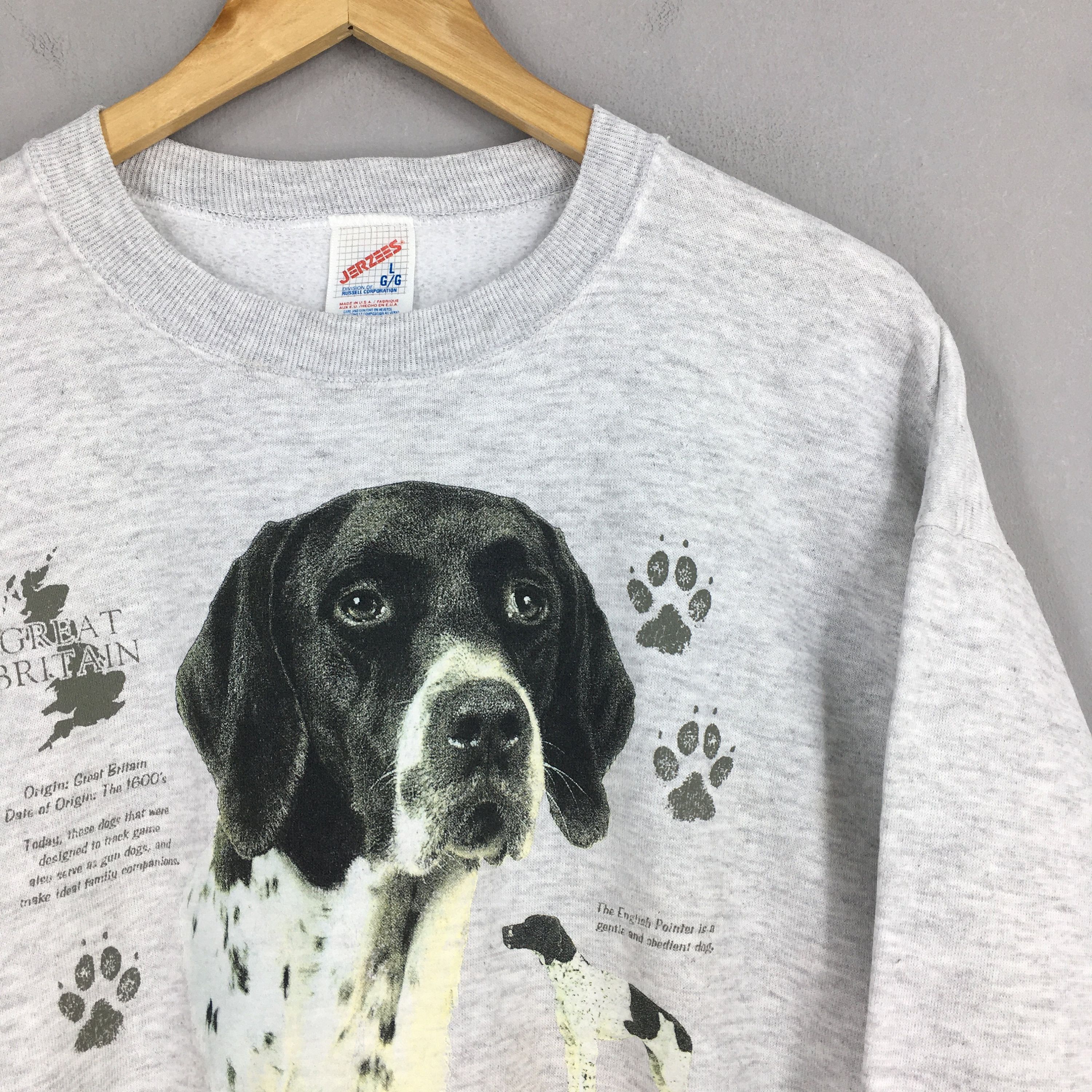 Big Dogs Vintage 90s Great Britain Breed Dogs Gray Sweatshirt Large Size US L / EU 52-54 / 3 - 2 Thumbnail
