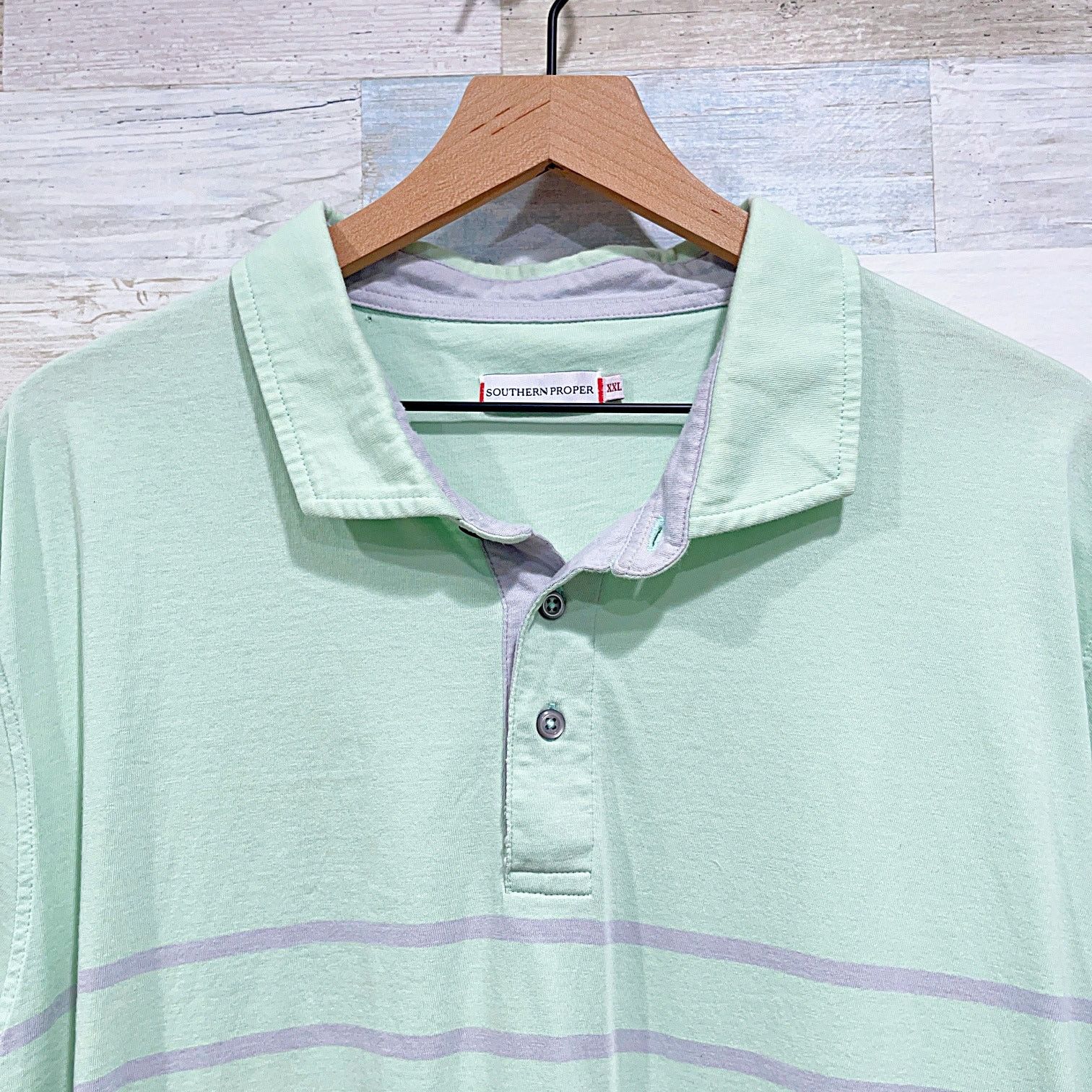 Southern Proper Southern Proper Jersey Polo Shirt Green Short Sleeve XXL Size US XXL / EU 58 / 5 - 2 Thumbnail
