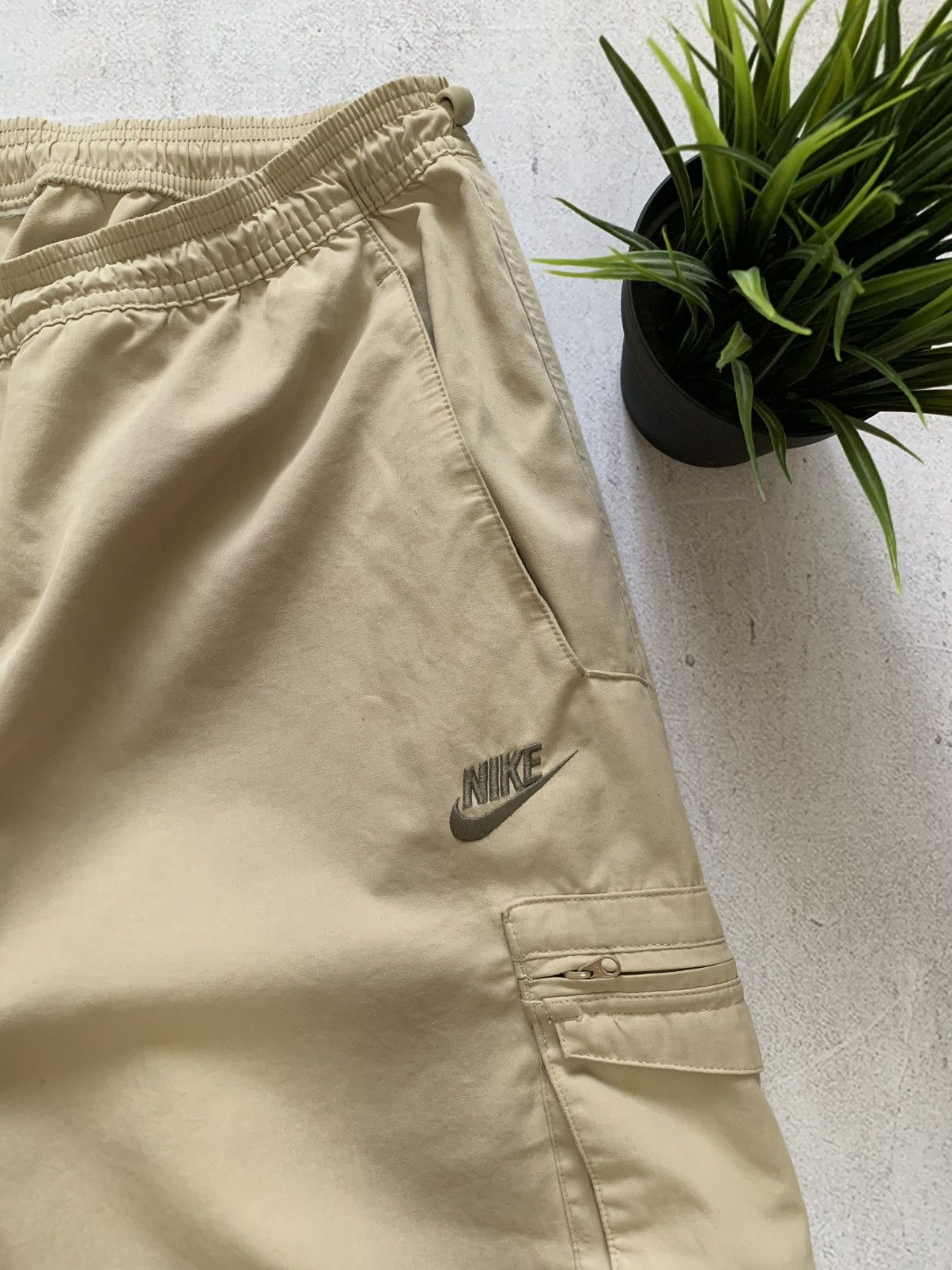 Nike × Vintage Vintage Nike Pants Track Cargo Nylon Baggy Double Knee 90s Size US 36 / EU 52 - 2 Thumbnail