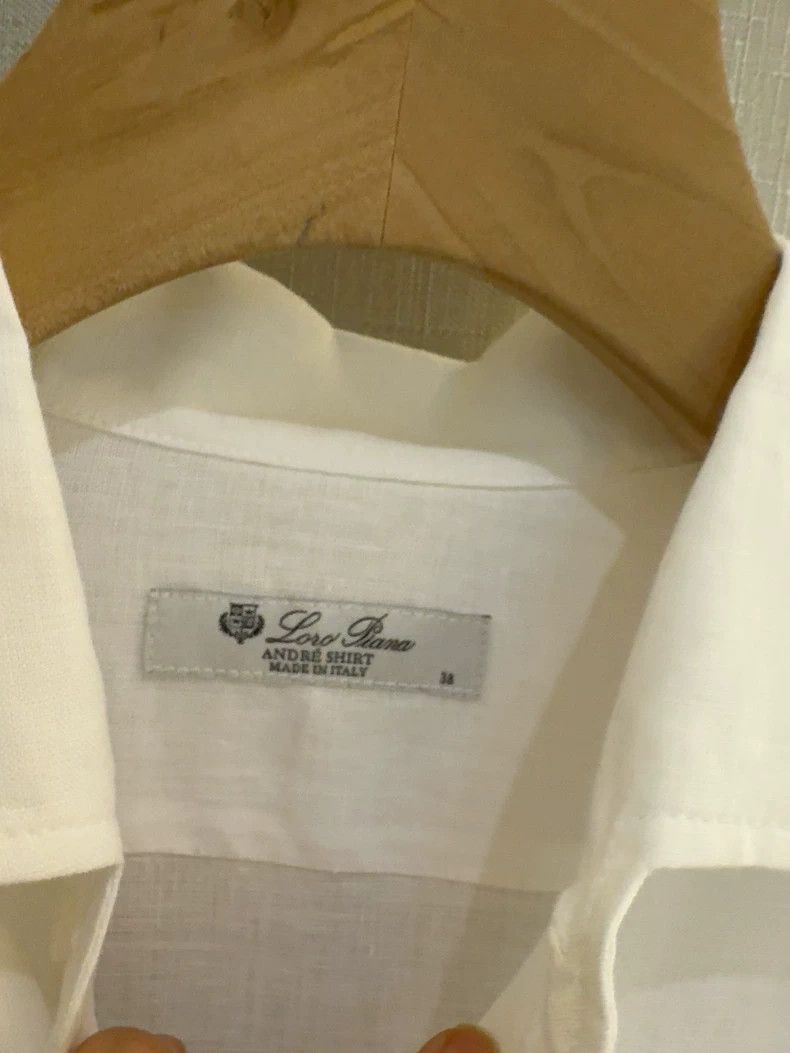 Loro Piana LORO PIANA White linen shirt Size XS / US 0-2 / IT 36-38 - 2 Thumbnail
