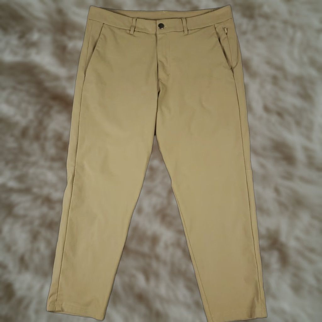 Lululemon Lululemon Pants Mens 33x26 Beige Chino Straight Pocket Slash Flat Front Regular Pant Size US 33 - 1 Thumbnail