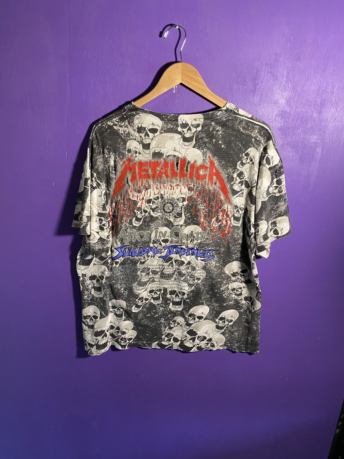 Band Tees Vintage 1994 Metallica binge and purge AOP t-shirt Size US XL / EU 56 / 4 - 2 Thumbnail