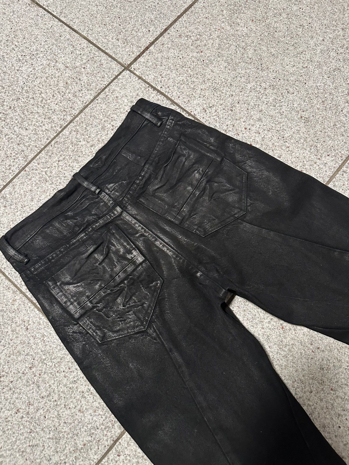 Julius Julius_7 SS25 Black Waxed Spiral Bootcut Denim Size US 30 / EU 46 - 5 Thumbnail