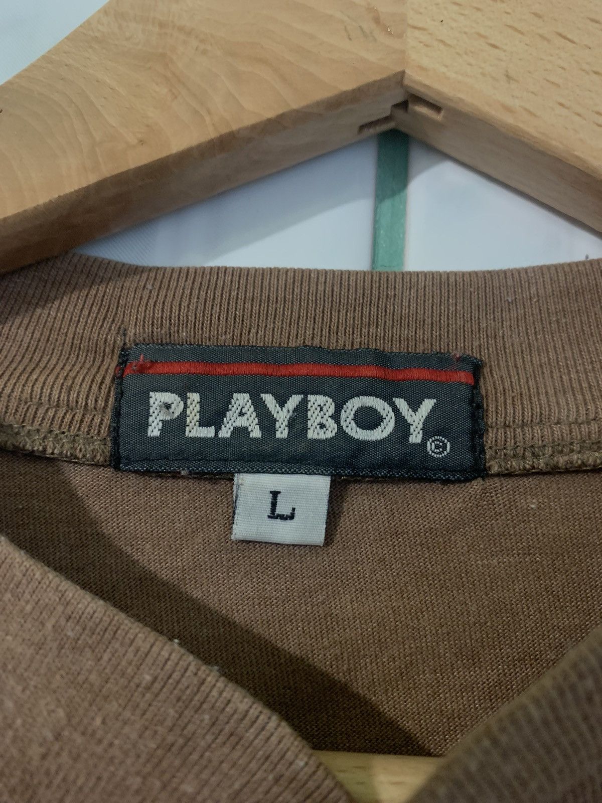 Japanese Brand × Vintage Vintage Playboy Tee Brown Size US L / EU 52-54 / 3 - 4 Thumbnail