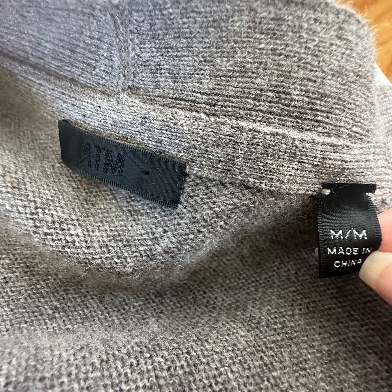 ATM ATM Gray Cashmere Open Long Sleeve Pockets Side Slits Med Size M / US 6-8 / IT 42-44 - 6 Thumbnail