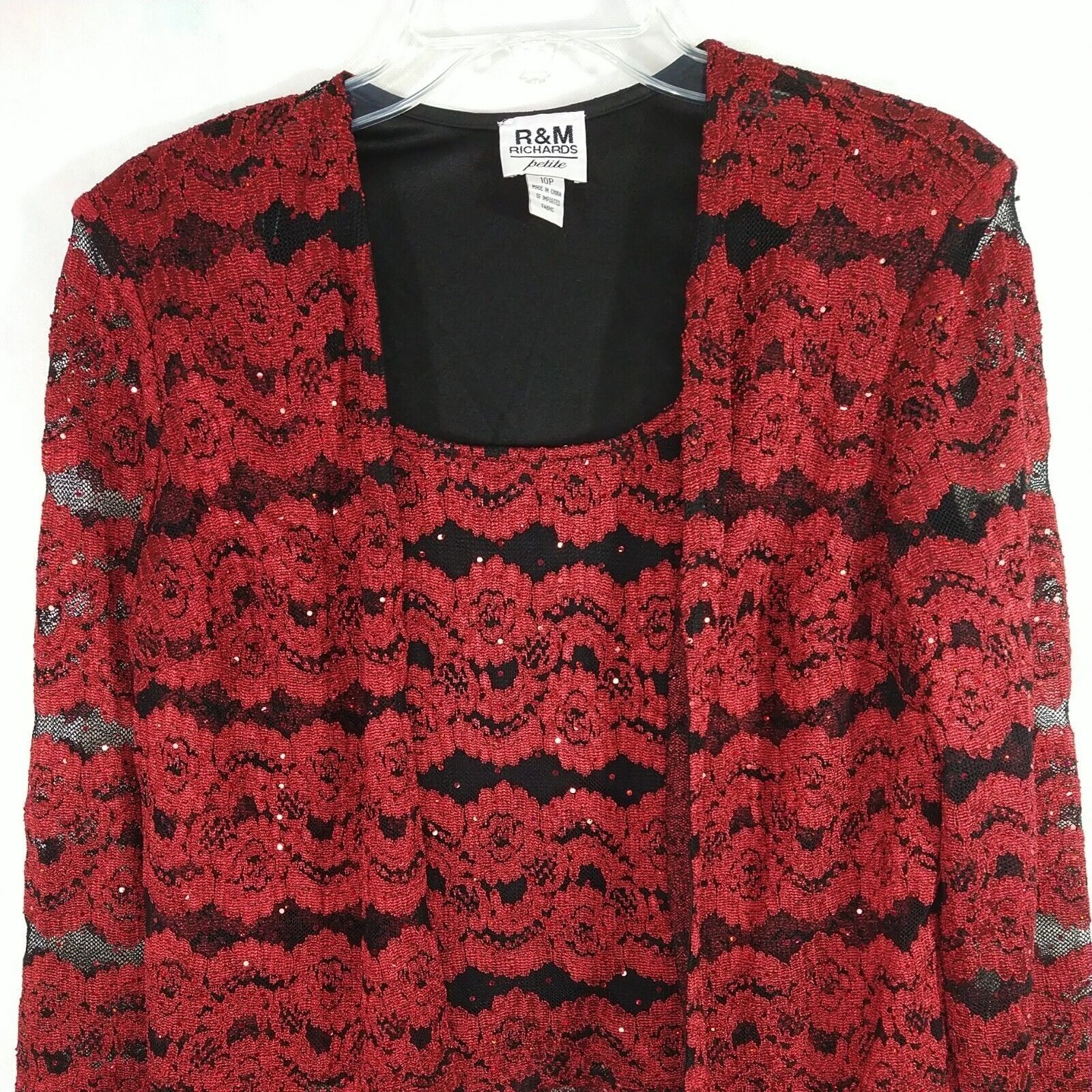 Vintage Vintage R&M Richards Evening Faux Twin Set Jacket/Top 10P Size L / US 10 / IT 46 - 2 Thumbnail